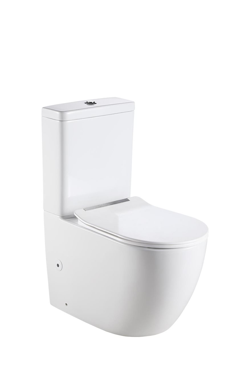 Domus Toilet Suite, Back to Wall, Modern Rimless Flush Design, Geberit Mechanism