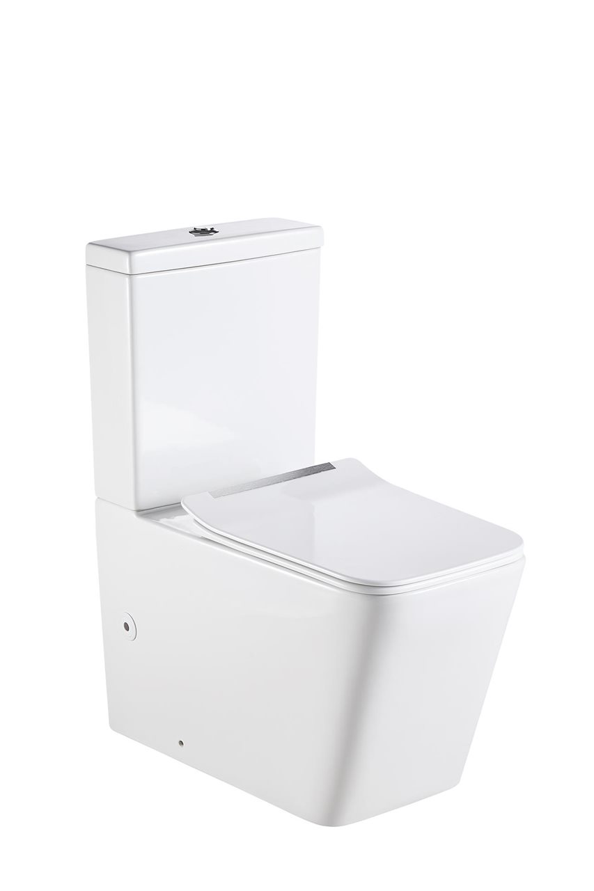 Quadrata Toilet Suite, Modern Rimless Flush Design, Geberit Mechanism