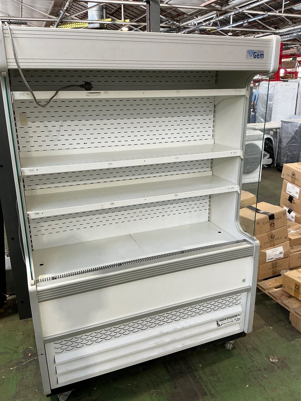 Williams Gem Refrigerated Mobile Display Fridge - with Pull Down Blind