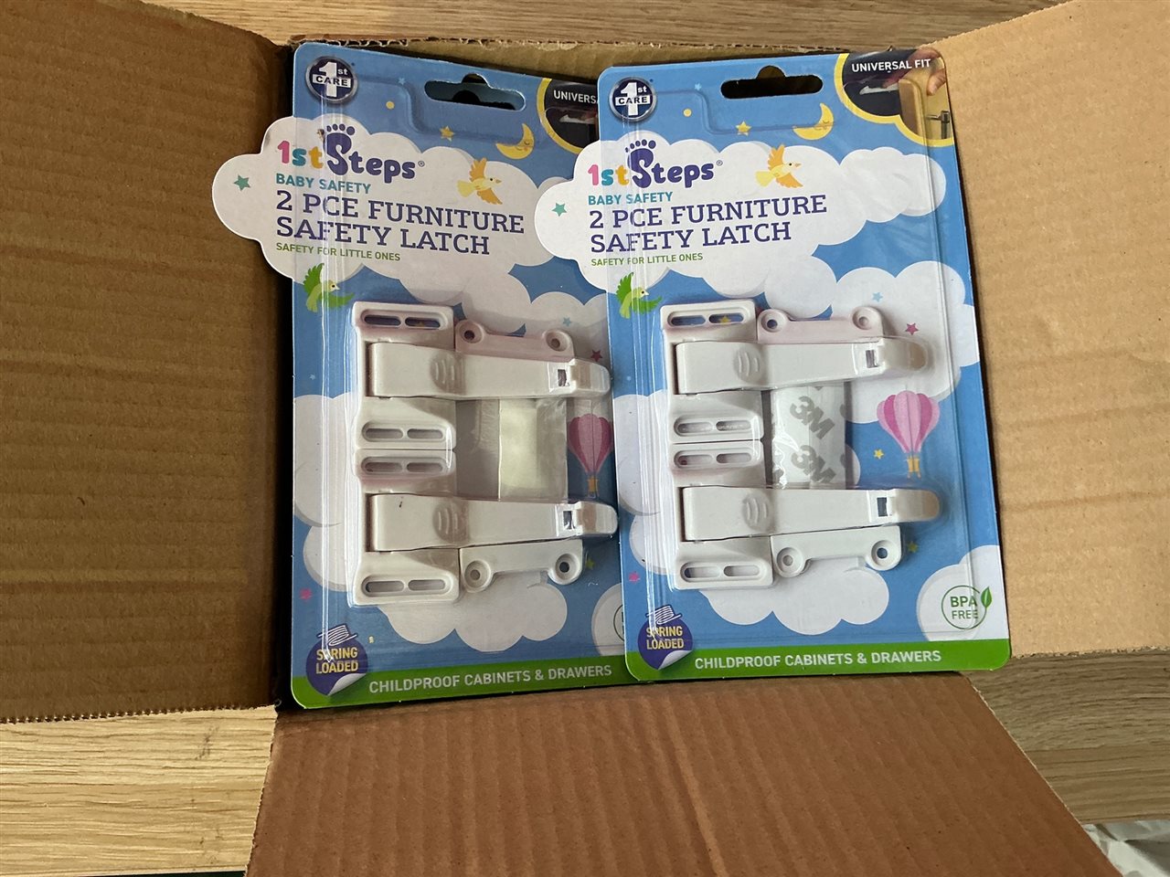 Baby Safety  Furniture Latches -  Cabinet & Drawers - Packet of 12  x 2 PCE.