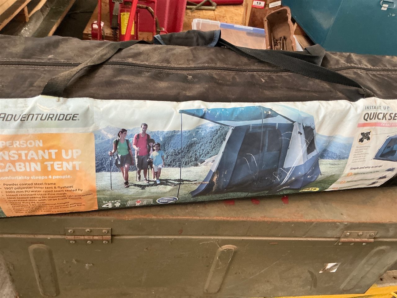 Adventure Ridge Instant Up Cabin Tent, 4  Person