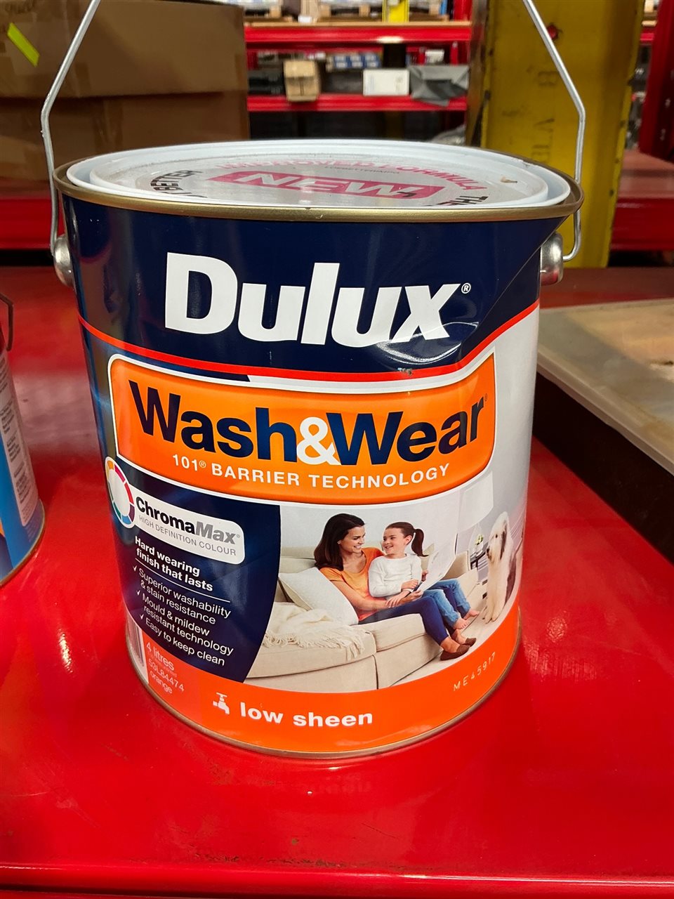 Dulux Wash & Wear-  Orange Low Sheen - 4 Litre -