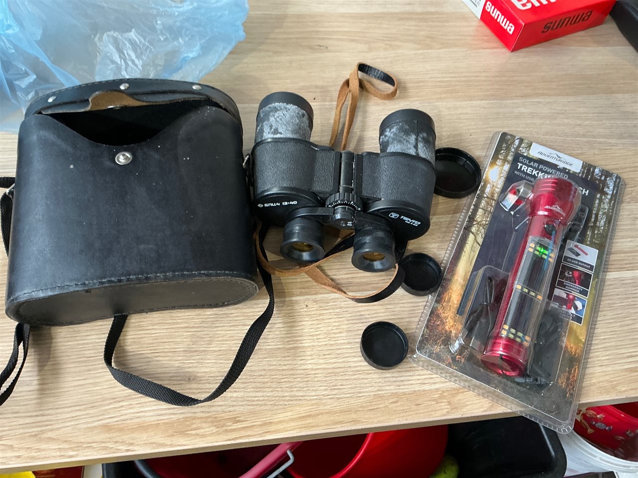 Binoculars 12 x40 - and Solar Powered Torch