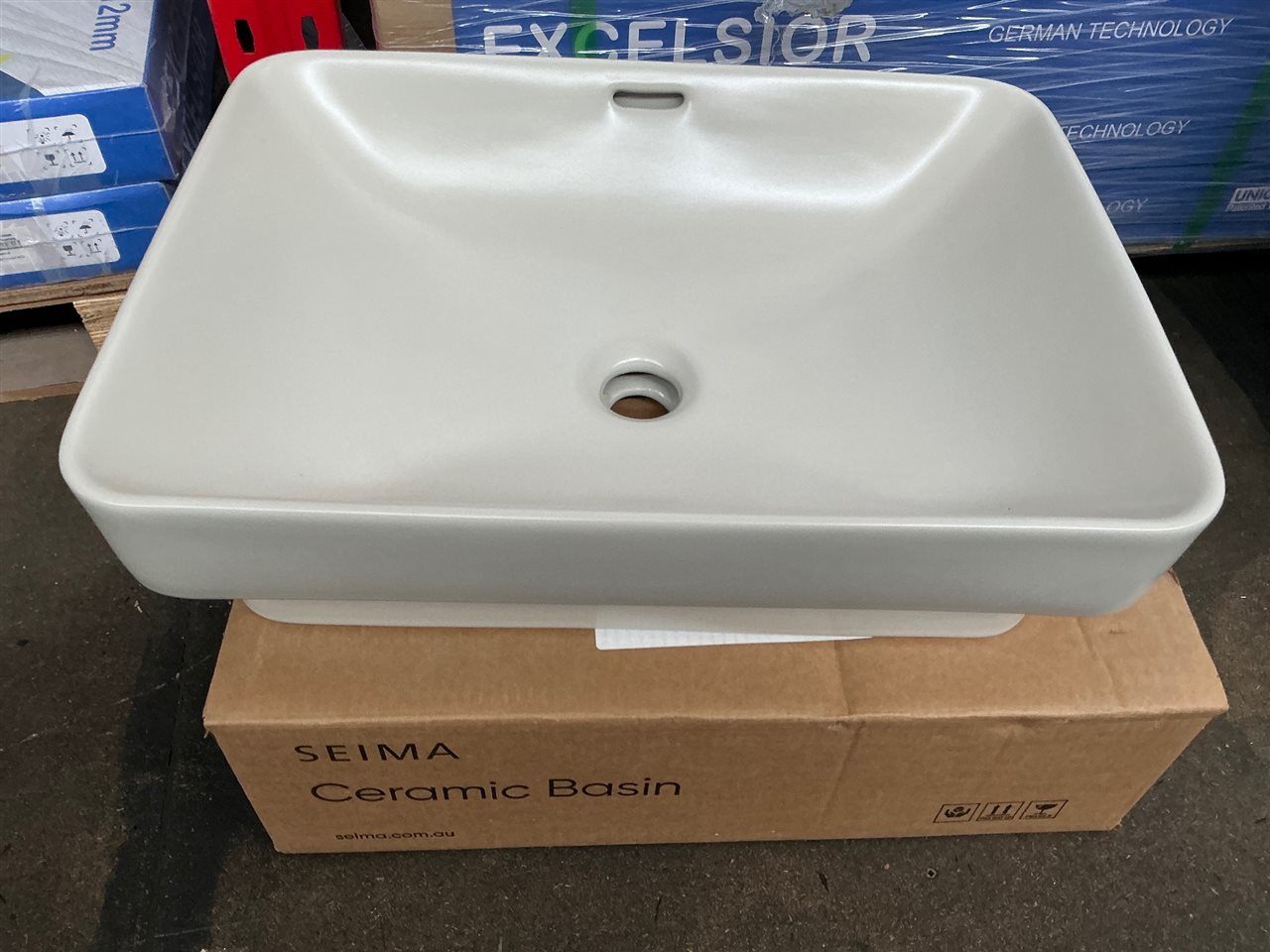 Seima OBELLO 501 Basin Inset, rect, OF Salt Stone, RRP $450