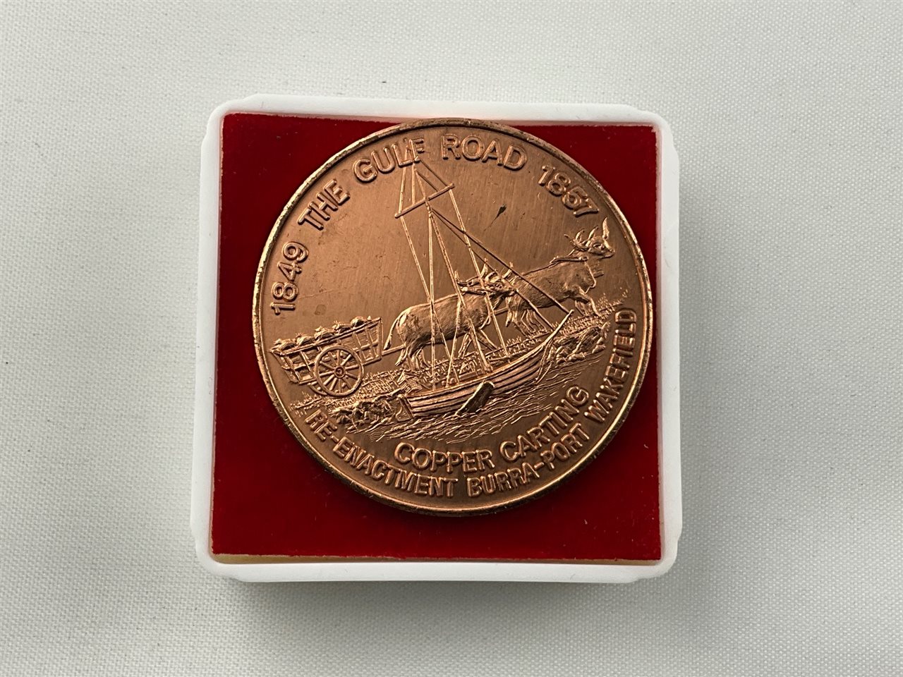 South Australian Commemorative Bronze Coin, “1849-1857 The Gulf Road”
