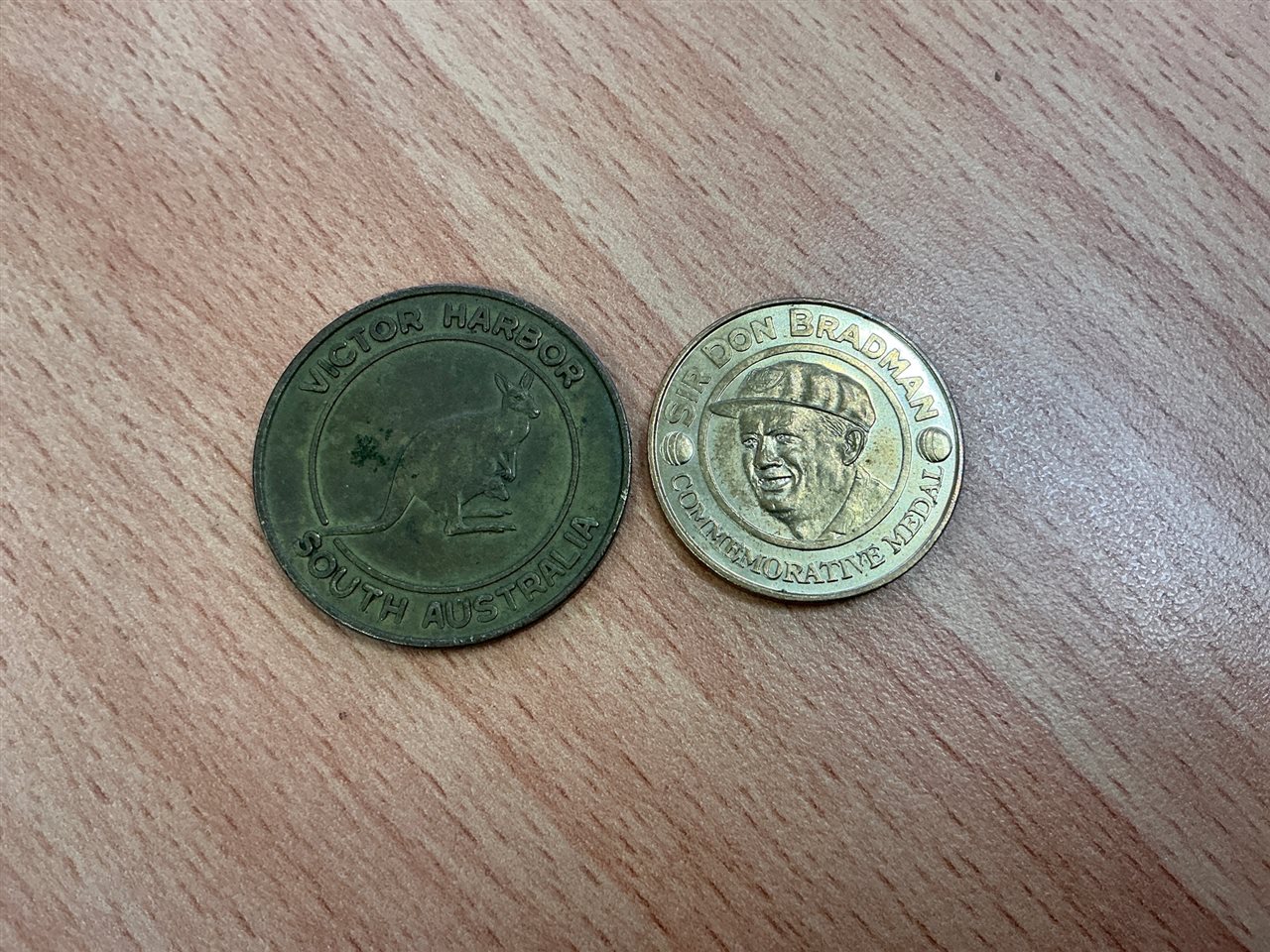 Commemorative Sir Don Bradman Medal and Victor  Harbour Token