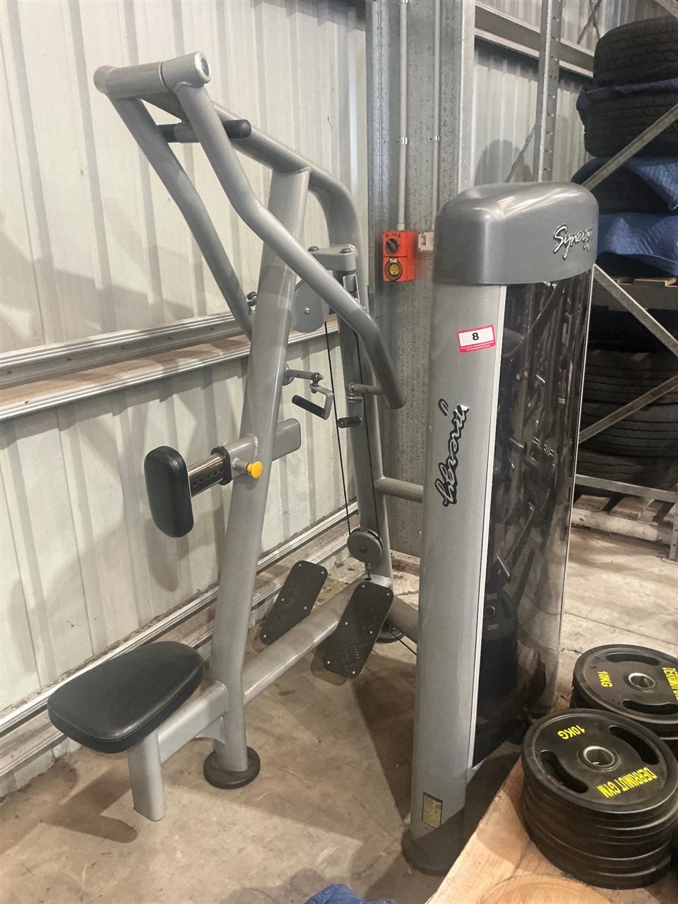 Synergy Supported Row Machine, Selectorised Weight Stack, Grey Frame