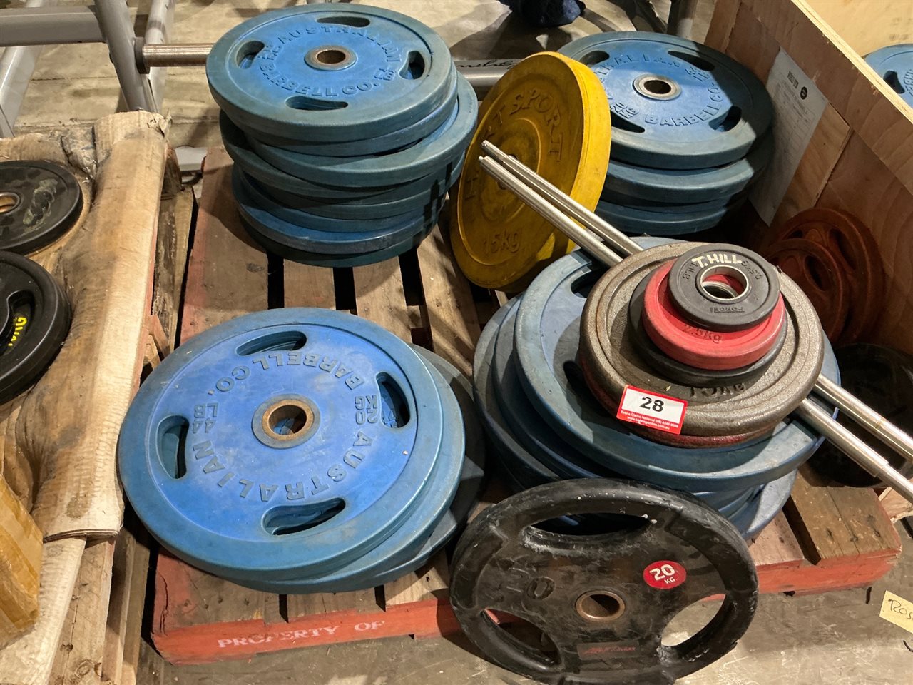 Quantity of Olympic Weight Plates Mixed Incl. Australian Barbell Co 2.5 to 20kg