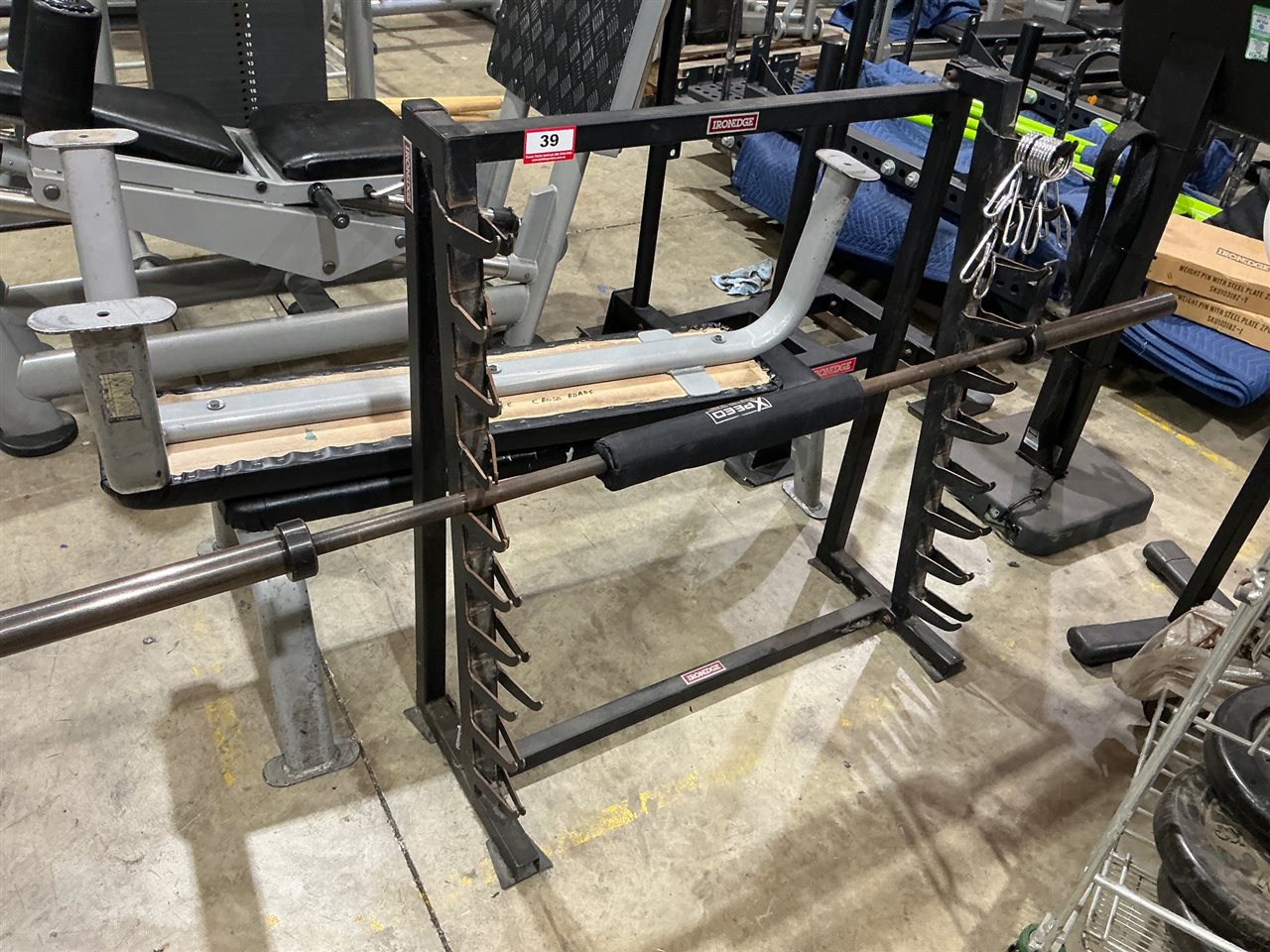 Iron Edge Horizontal Barbell Storage Rack