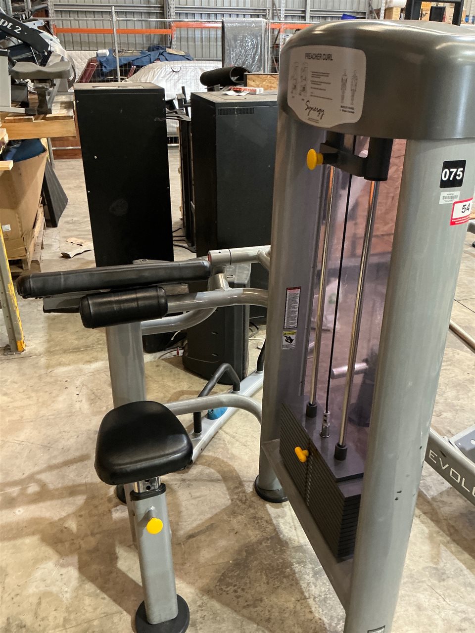Synergy Preacher Curl Machine, Pin-Loaded, By Calgym