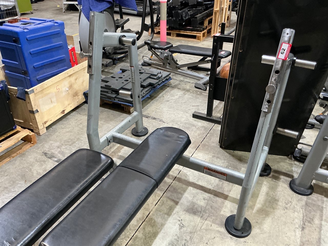 Olympic Flat Bench Press Station with Integrated Uprights
