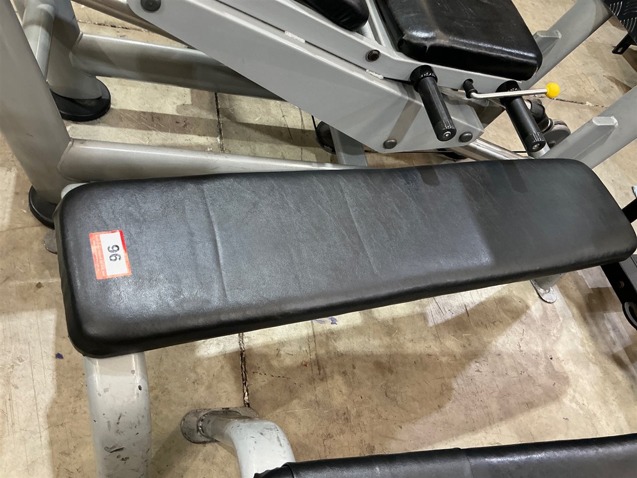 Flat Weight Bench, Grey Steel Frame with Black Vinyl Pad