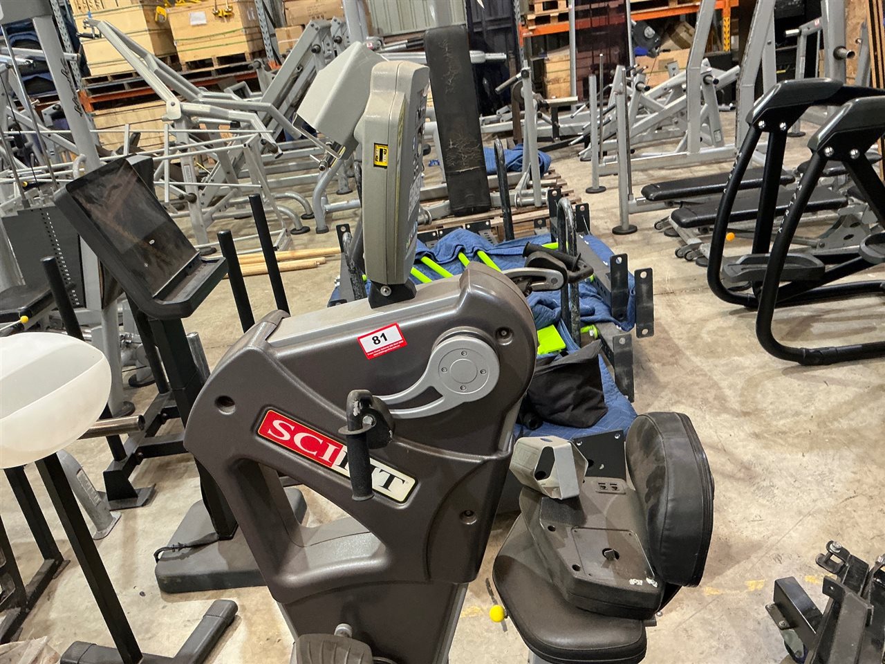 SciFit Recumbent Exercise Bike, Rail-Mounted Sliding Seat with Backrest