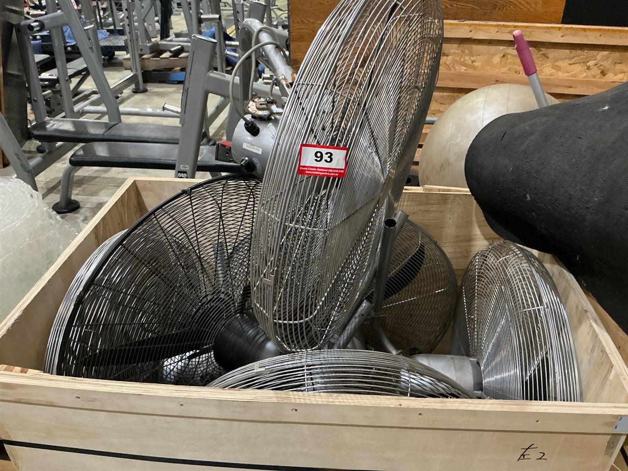 Quantity of Commercial Pedestal Fans, Chrome Cages, Approx 5 Units