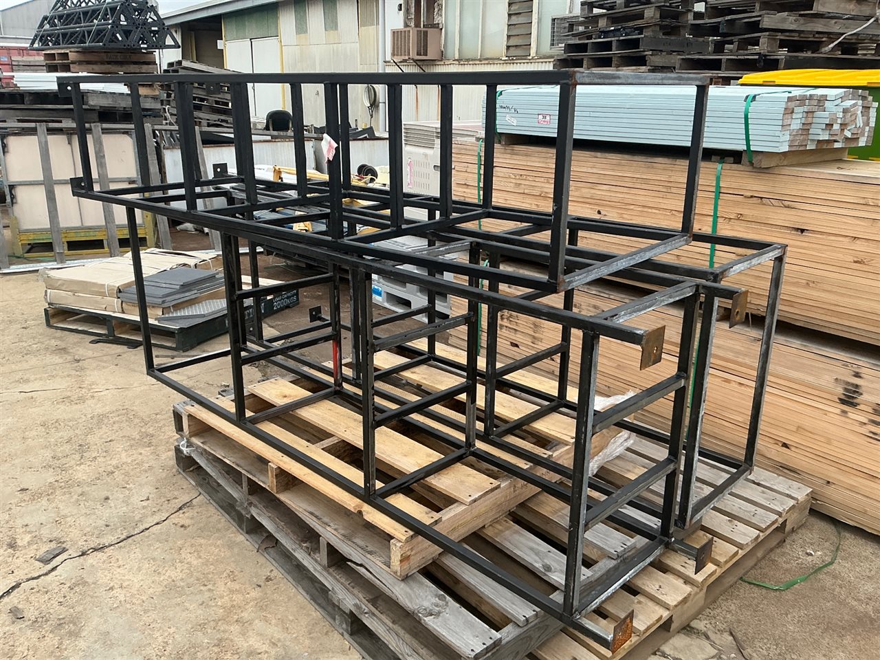 Steel Shelving Frames - Quantity of 3. -700 x440 x 2150 mm H