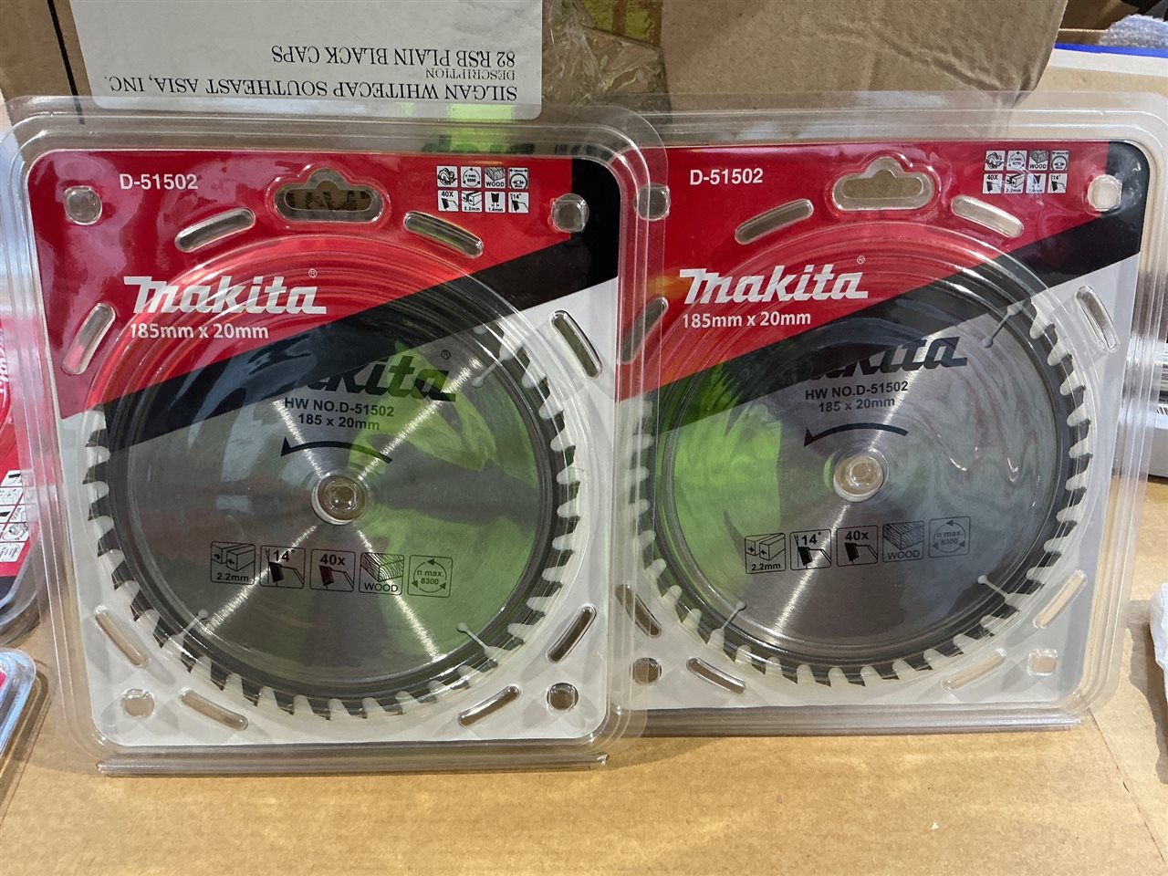 MAKITA Timber Circular Saw Blades  -185 mm - Quantity of 2