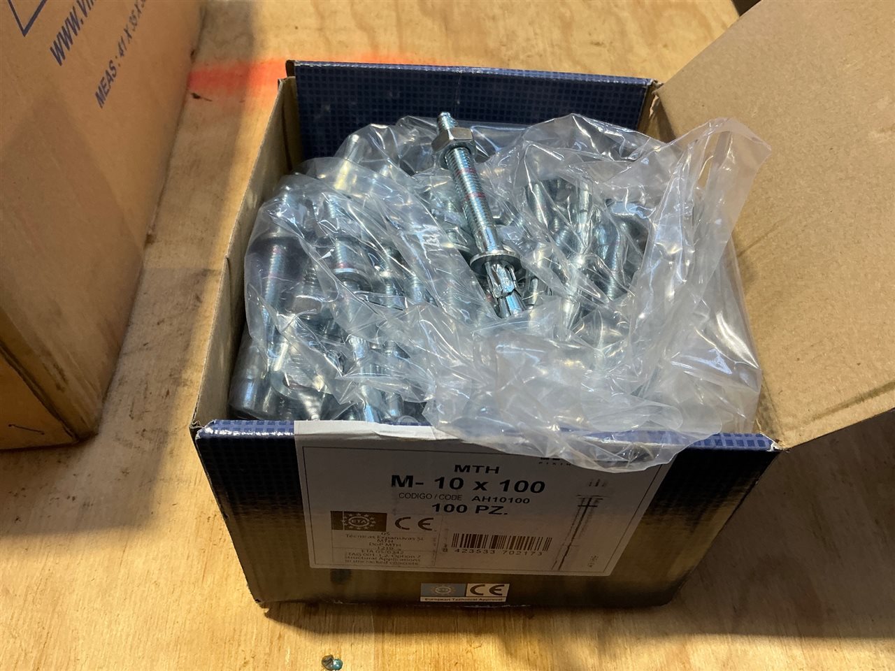 Anchor Lock Bolts-  10 x 100 mm - Packet of 100 Bolts