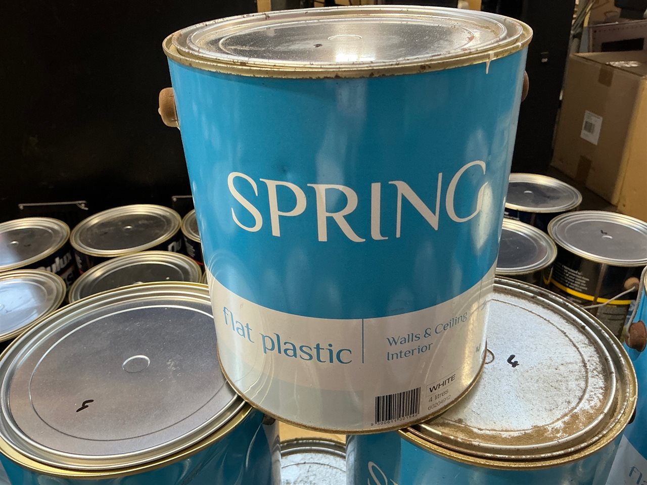 Spring Flat Plastic Wall & Ceiling -White  -  4 Litre