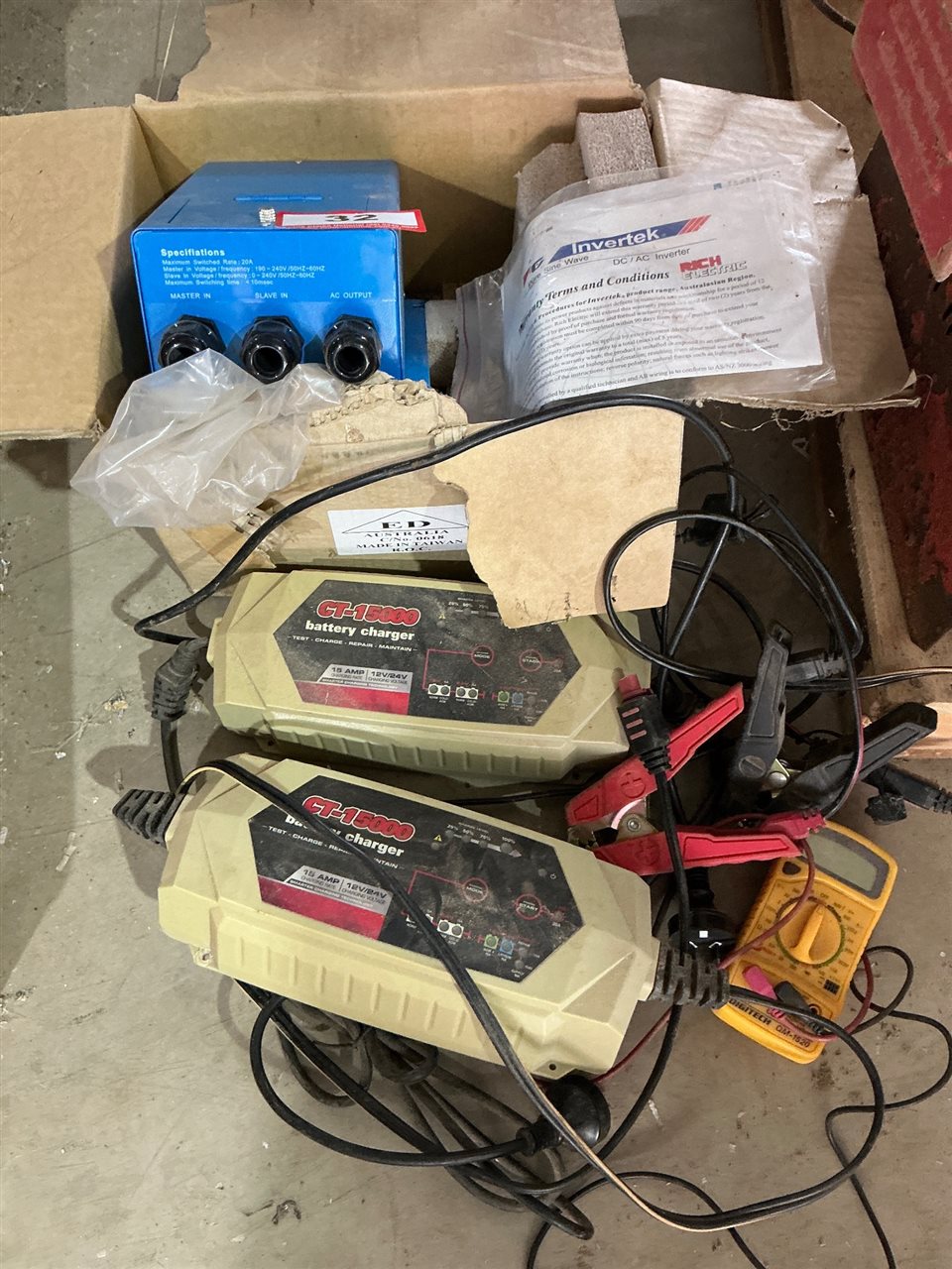 Battery Chargers -12 Volt , & dc/ AC Inverter - (Collect From Penfield Gardens )