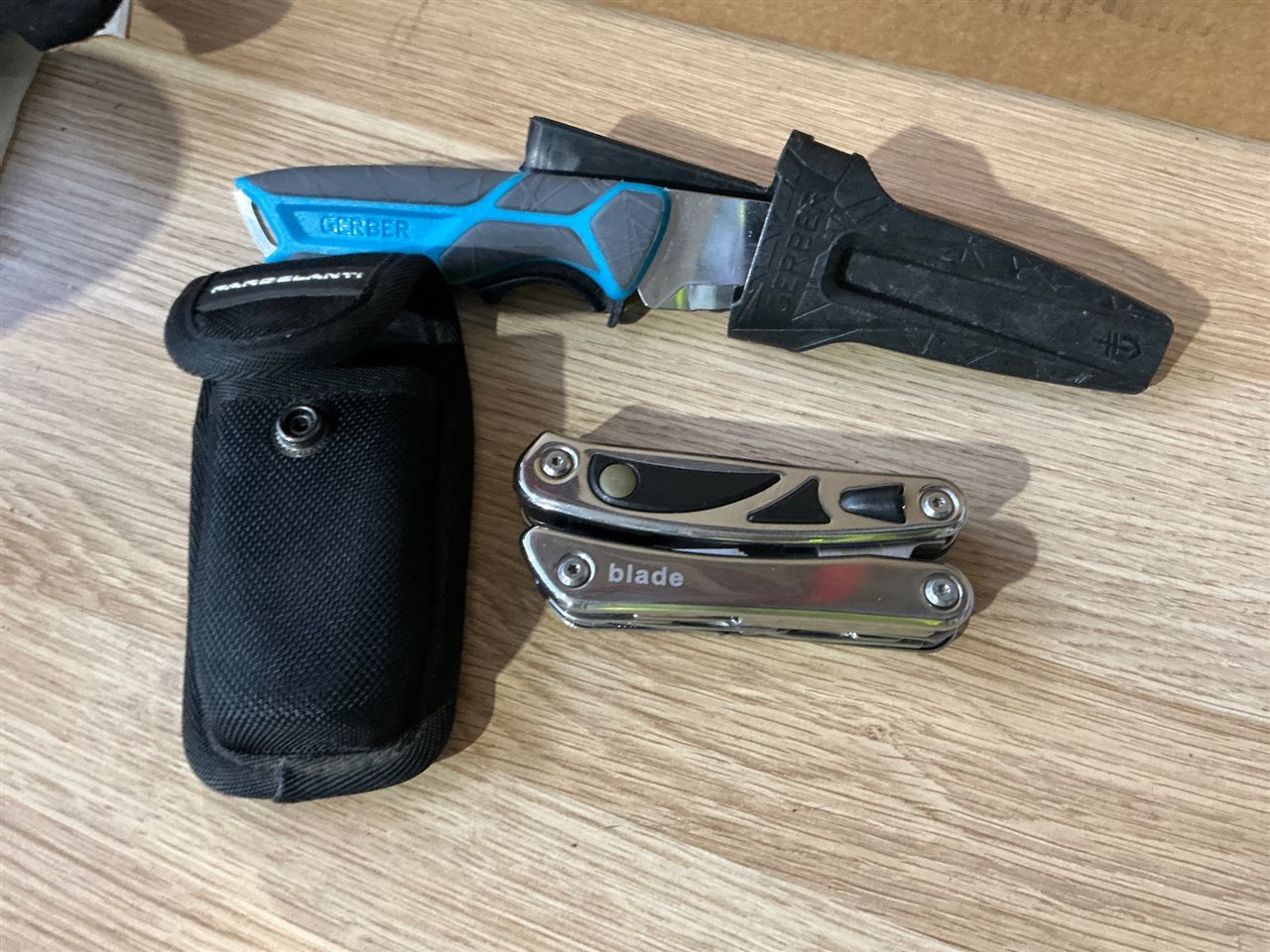 Multi Tool and Gerber Shucking Knif