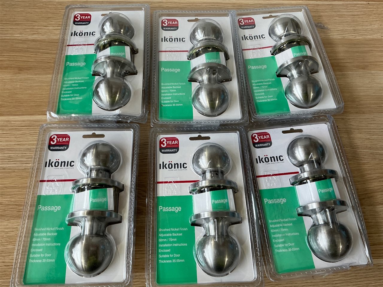 Quantity of 6 Passage Door Handles