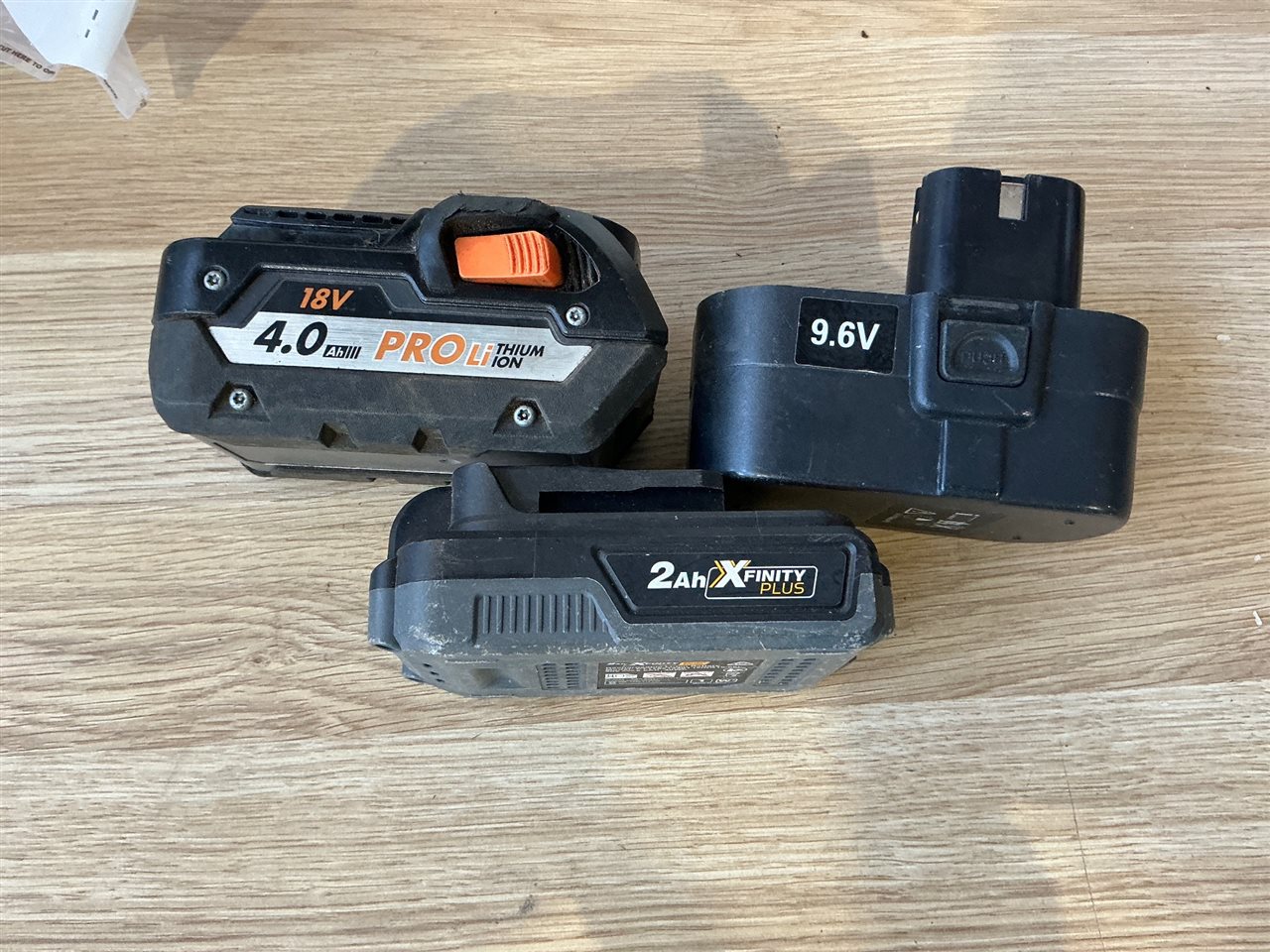 AEG Battery 4.0 Ah and 2 Odd Batteries