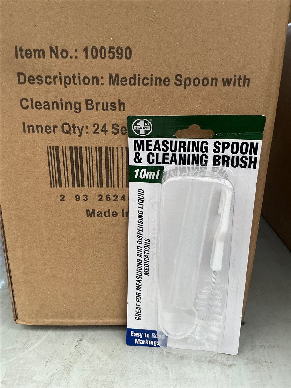 Medicine Measuring Spoon with Cleaning Brush- Quantity of 24