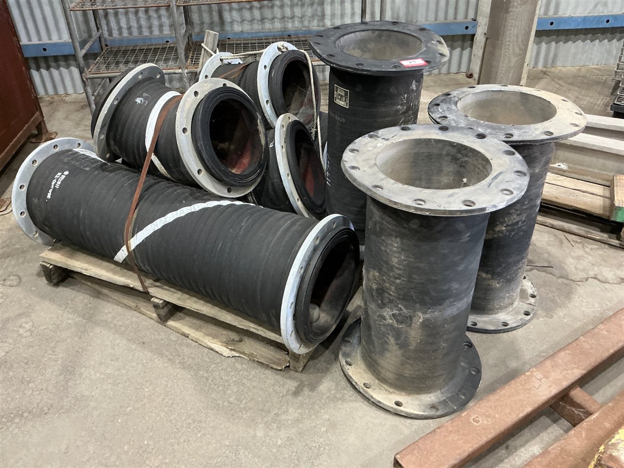 Pallet of Rubber Pipes 250mm and 290mm Dia (Located At Wingfield)