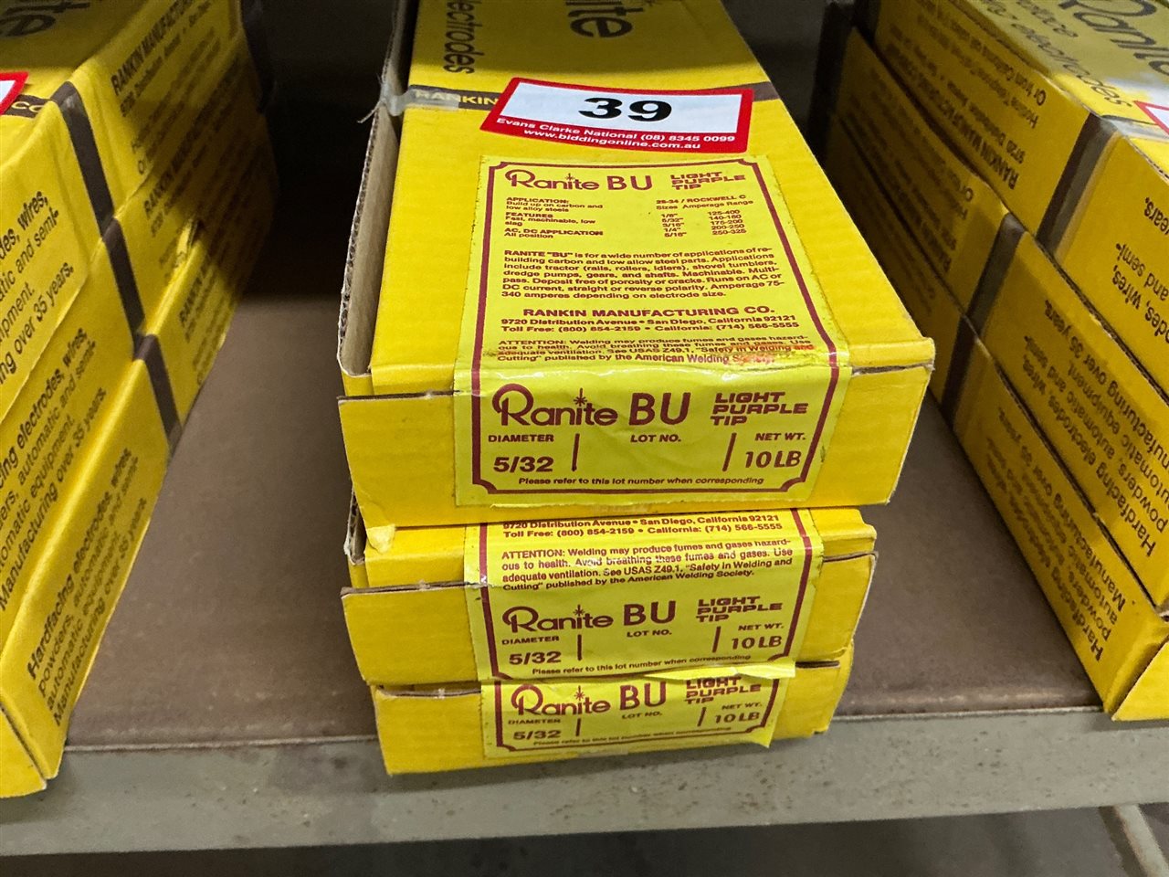 Light Purple Hard Facing Welding Rods x 3 Packs, 5/32 Dia, 10LB (4.5kg) Per Pack (Located At Wingfield)