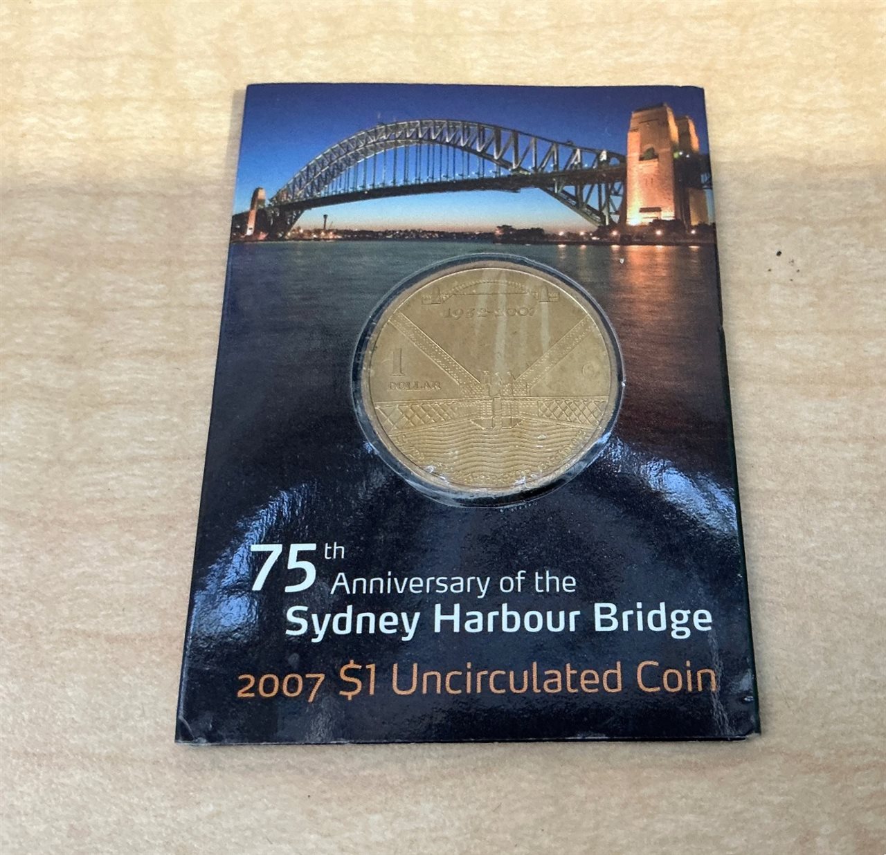 75th Anniversary of The Sydney Harbor Bridge, 2007 $1 Uncirculated Coin