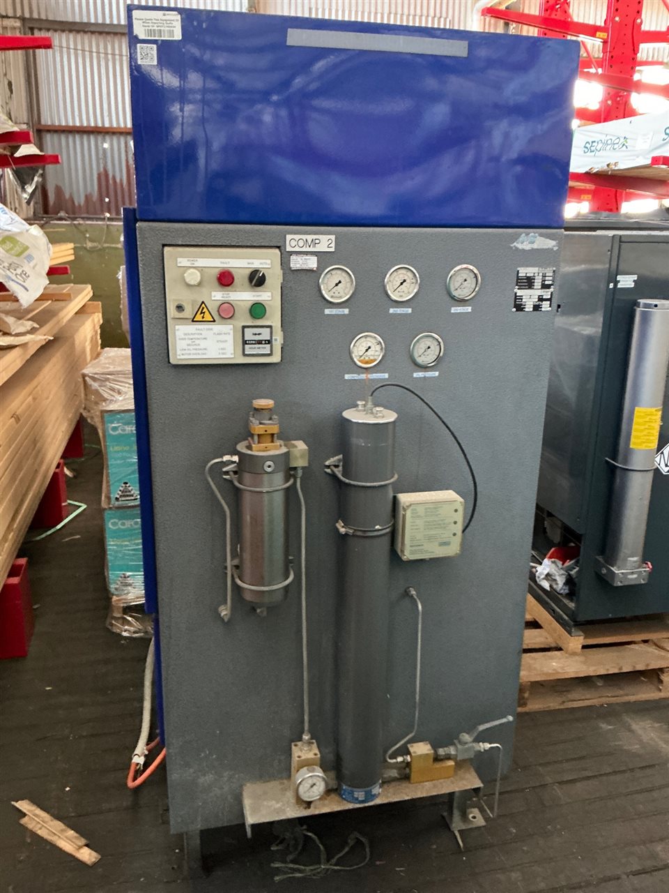 Bauer High Pressure Compressor-K 180 - 3 phase 415 Volt - 350 Bar - 6000 Psi Plug Removed - Salvage Sale -Sold As Is - May Suit Repair / Parts