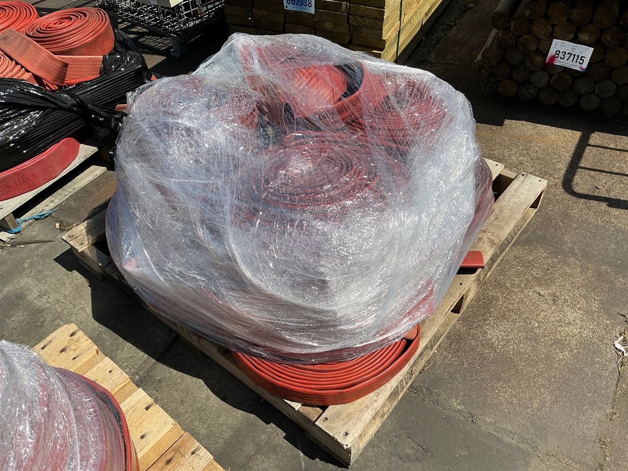 Pallet of Lay Flat Fire Hose, - No Fittings