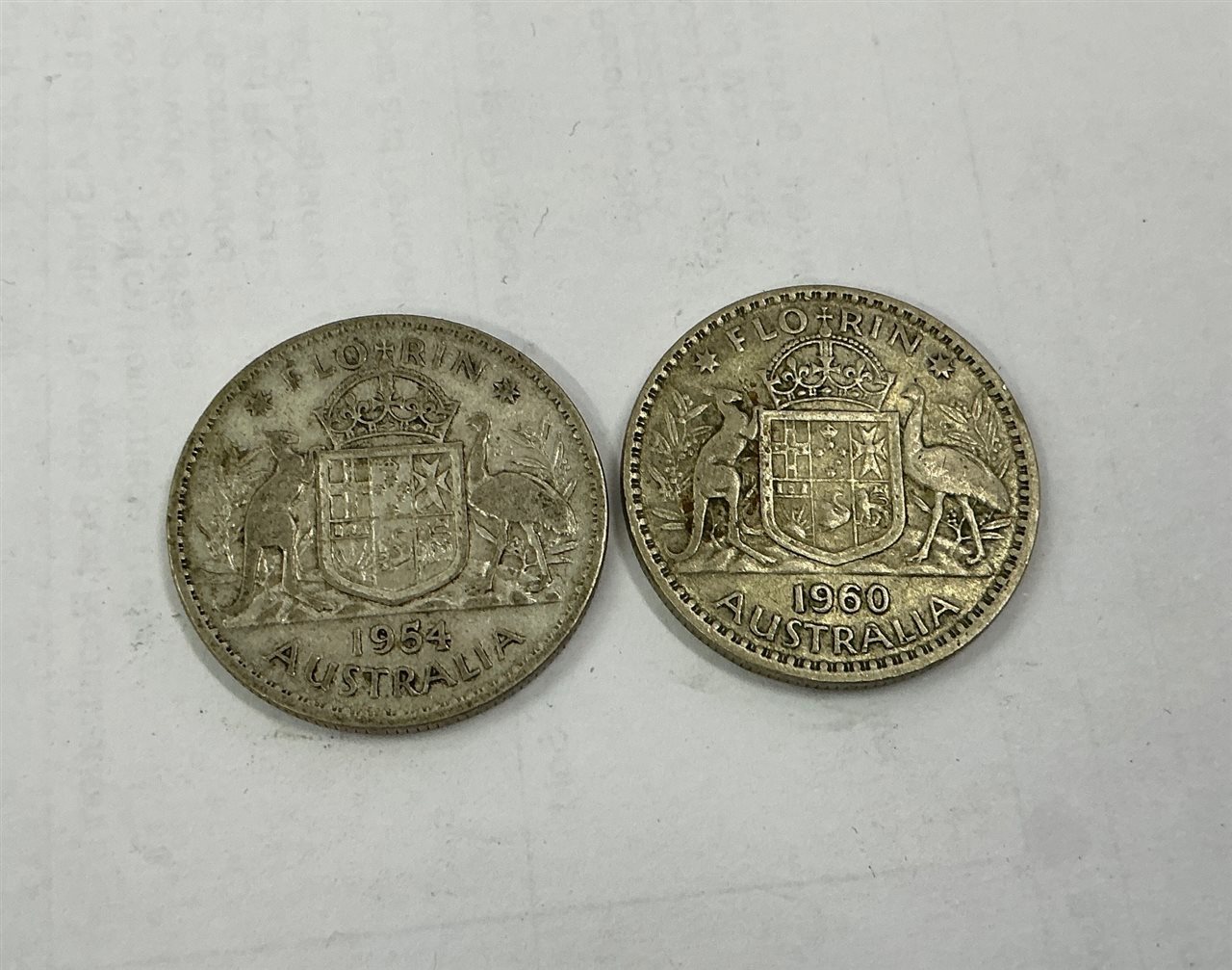 Australian Florins - 1954 & 1960