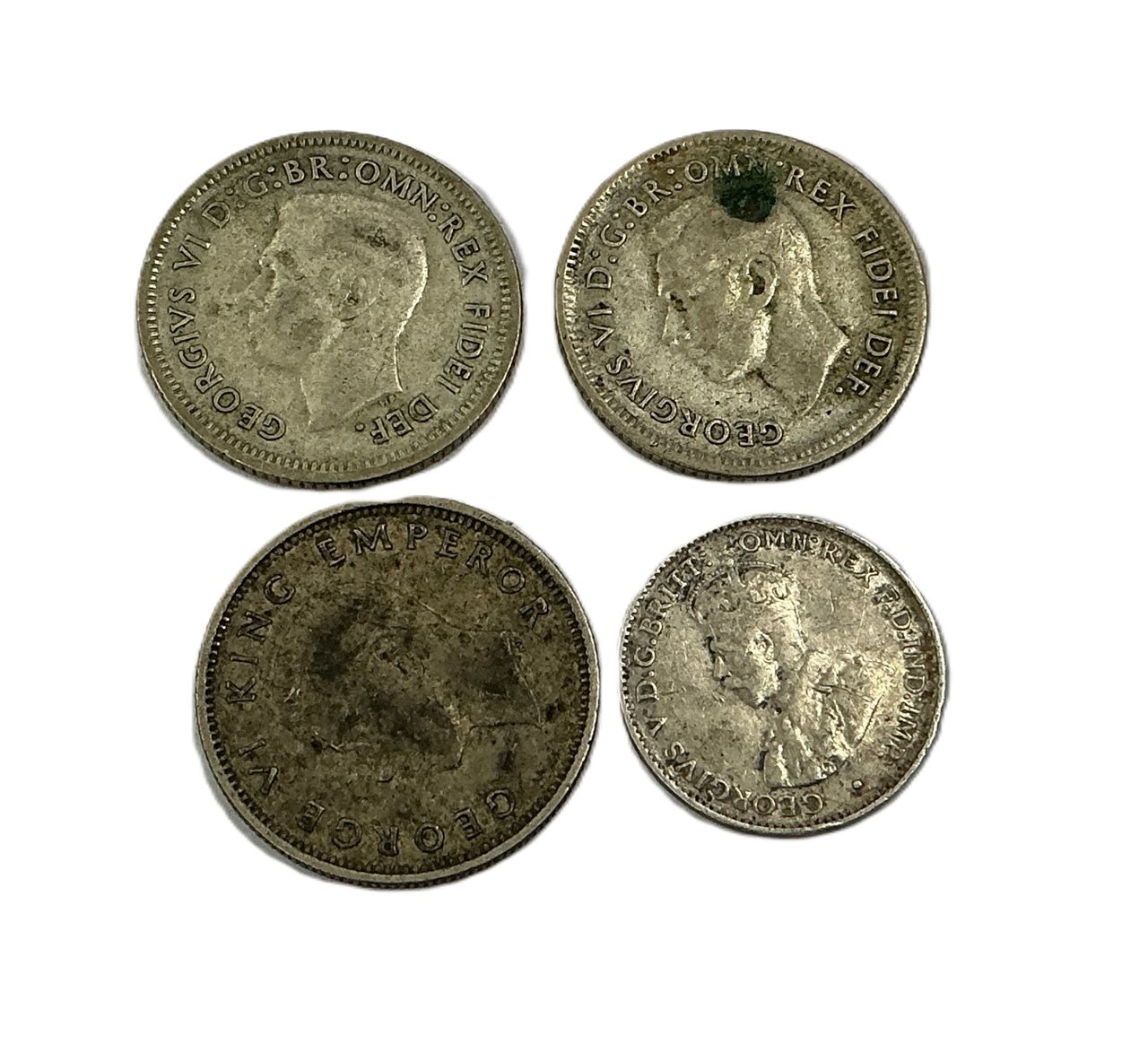 Australian Sixpence & Threepence & New Zealand Sixpence - Quantity of 4 Pre-Decimal Silver Coins
