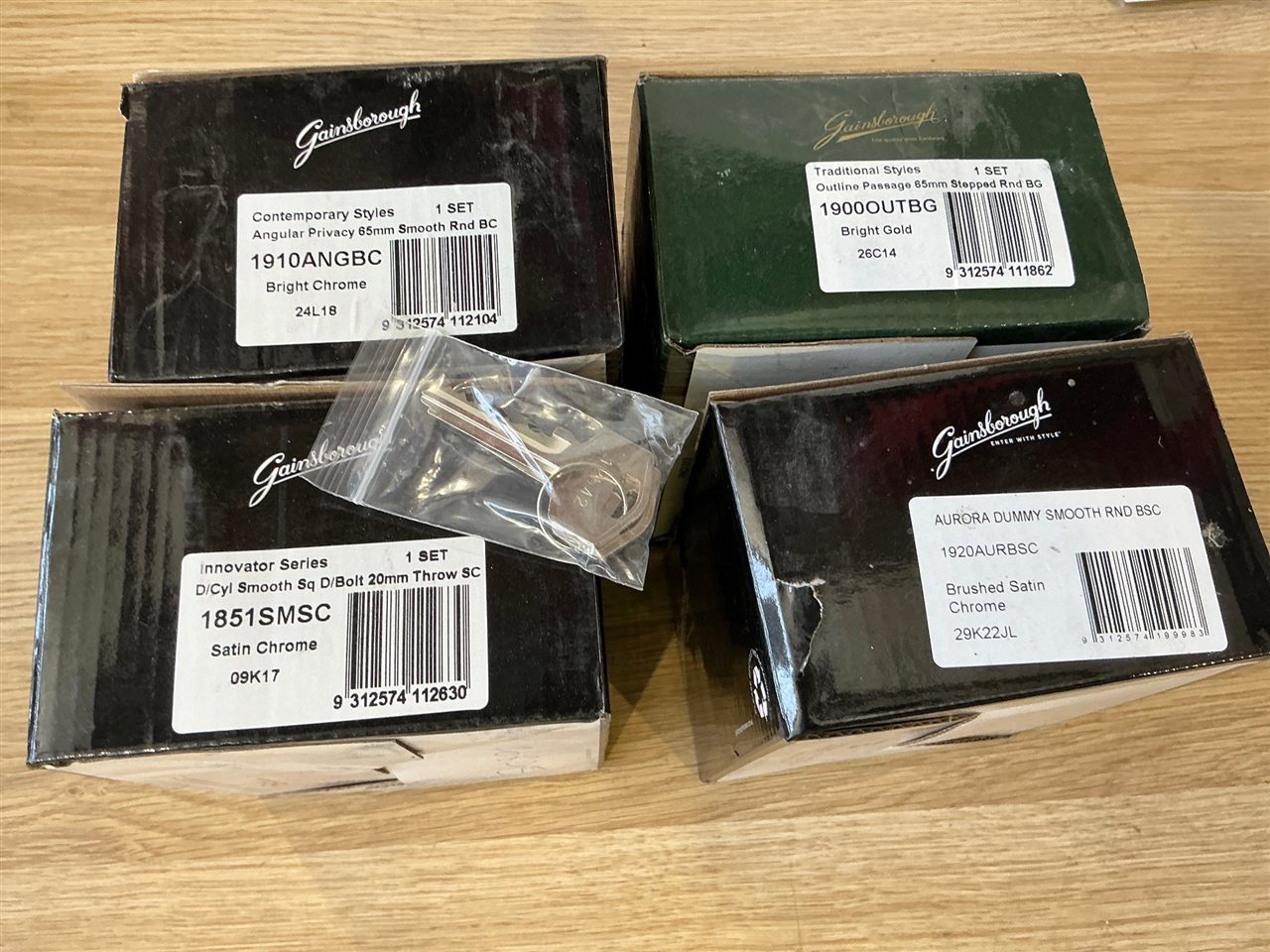 Gainsborough 4 Set - Mixed Includes Deadbolt , Dummy , Passage & Privacy