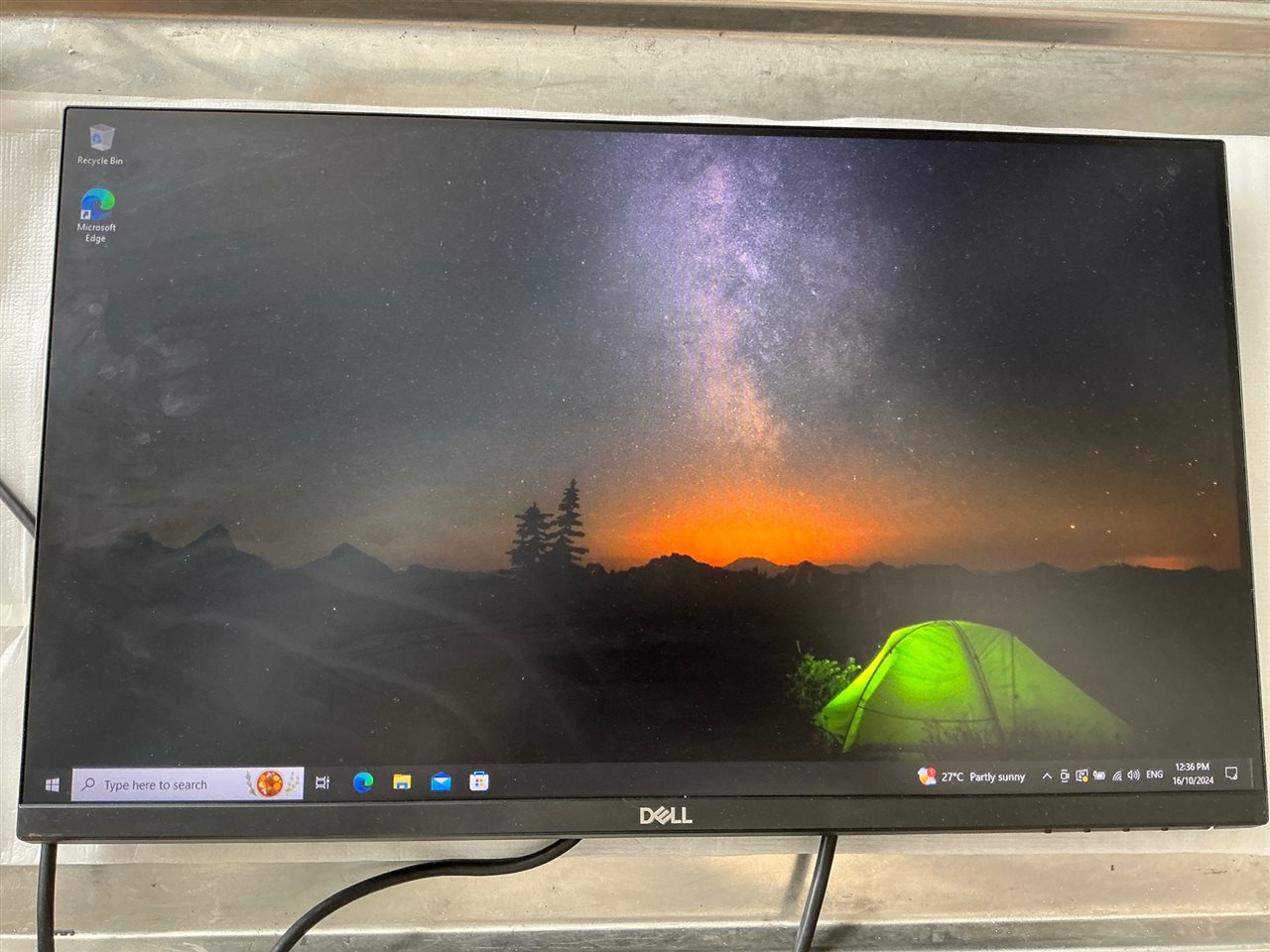 Monitor, Dell, P2419H 24"Flat Panel Display, W/Power Cable, Appears to Function