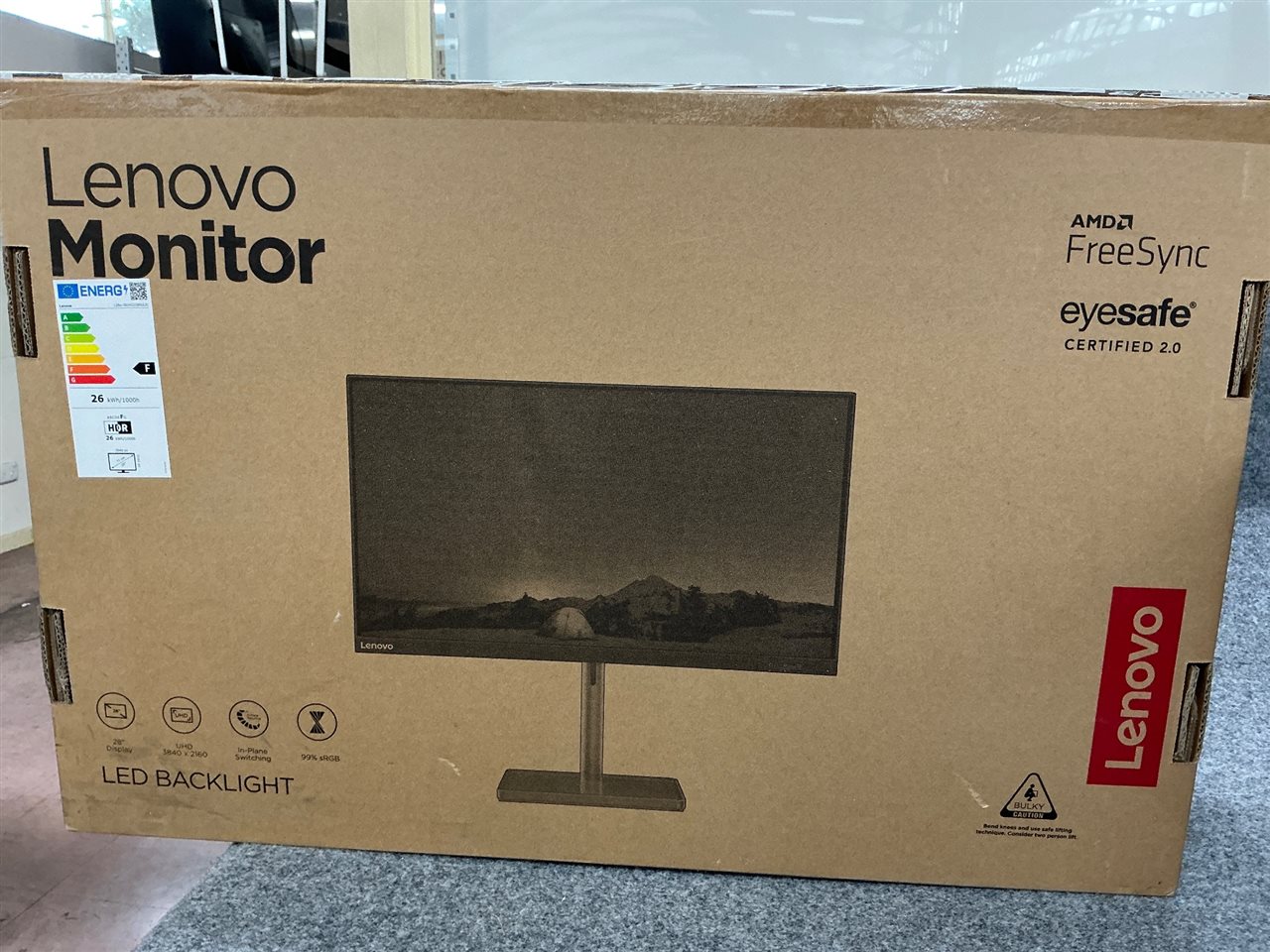 Lenovo L28u-35 28" 4K UHD IPS LED Monitor, New In Sealed Box