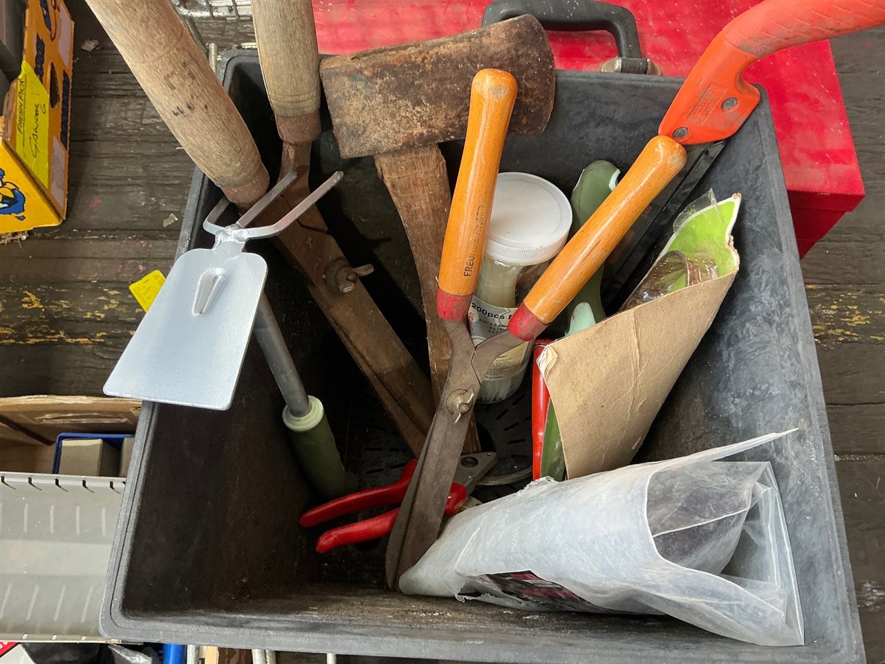 Tub of Garden Tools
