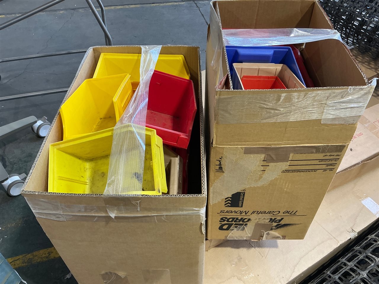 Quantity of 2 Cartons Plastic Parts Drawers
