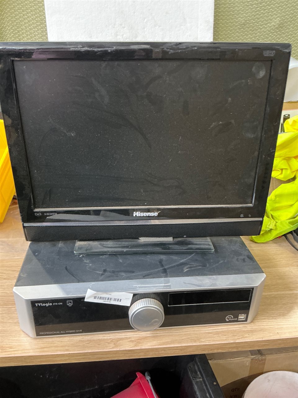 TV Logic DVR and Hisense TV. Receiver.- Not Tested