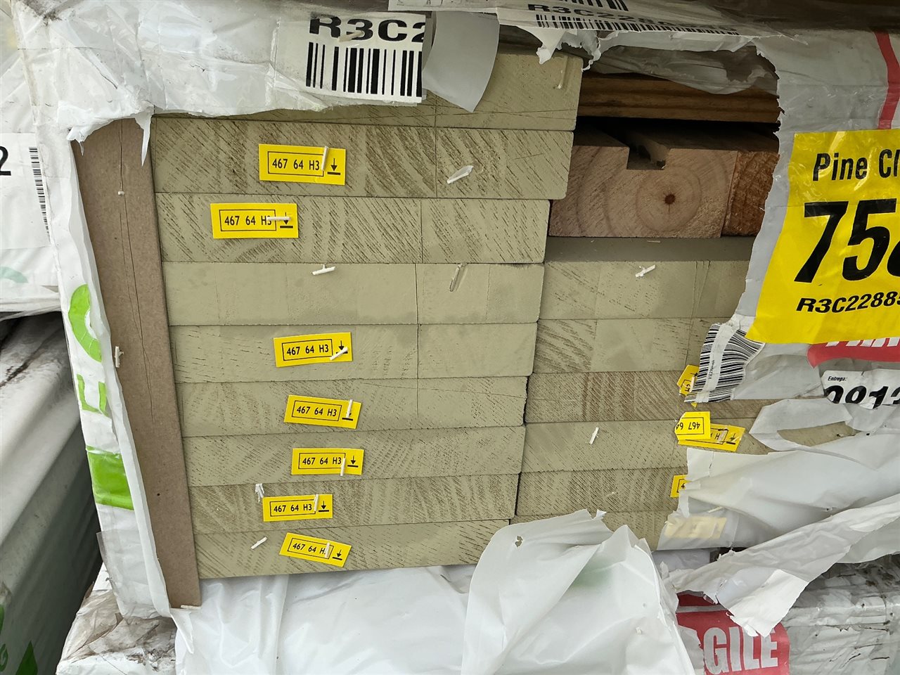 185 x 42 , LOSP Treated Pre-Primed Pine, Clear Finger Jointed DAR, 15 pcs @ 3.6 M, -54  Lin Metres Total Pk PIKCLPP21003054