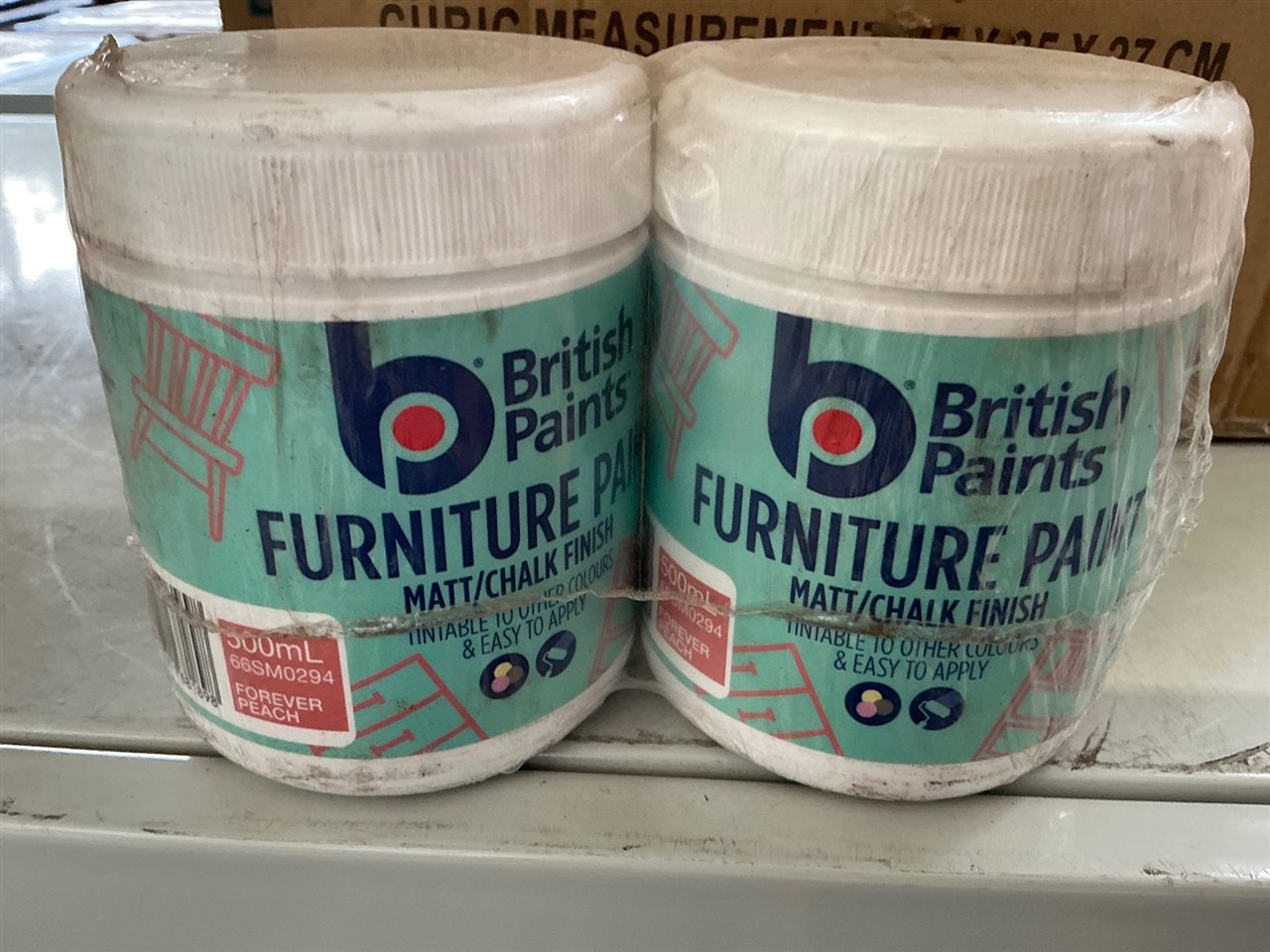 British Paints Furniture Paint - Forever Peach - Matt / Chalk  -2 Pack of500 Ml
