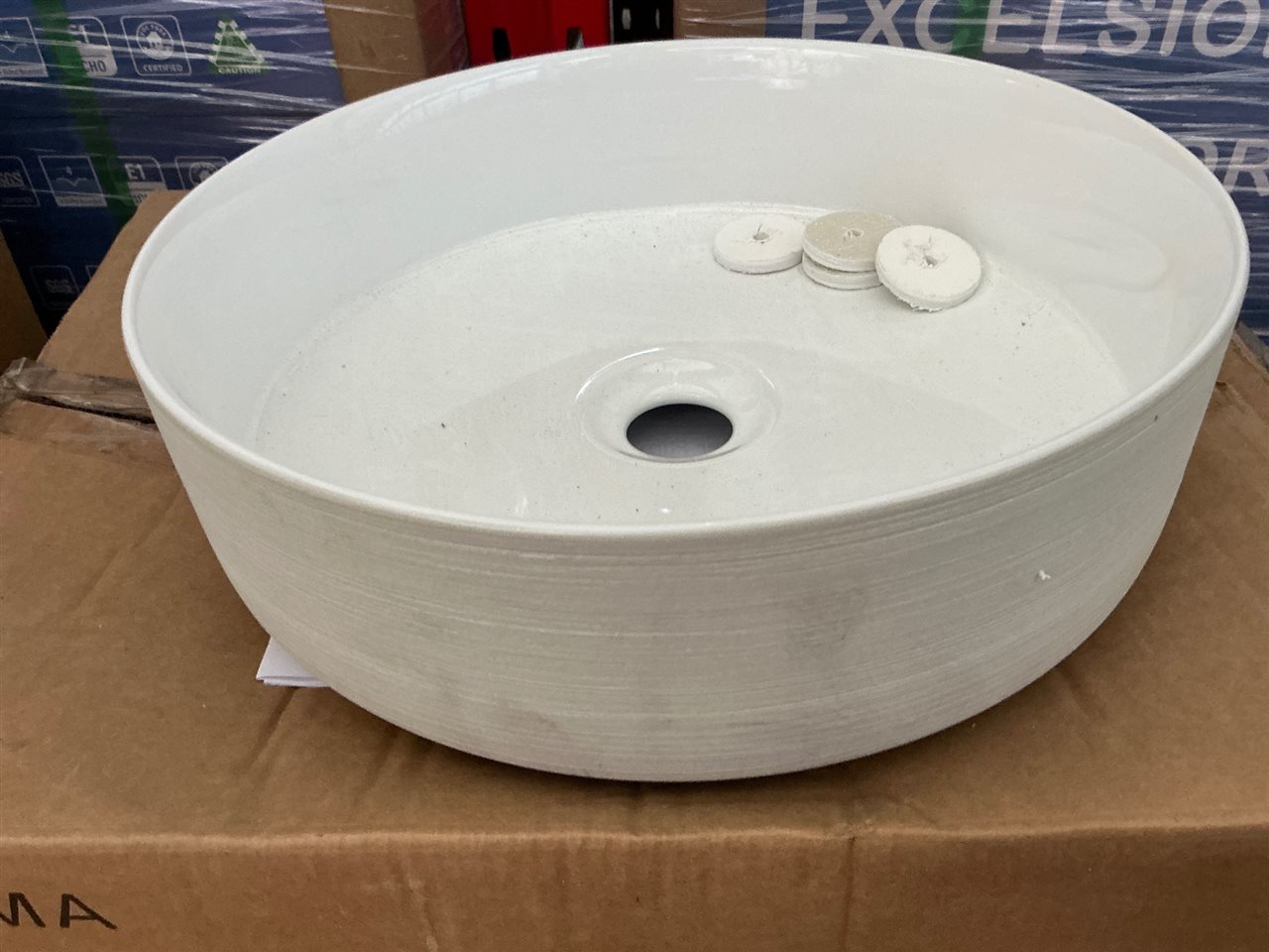 Seima SYROS 403 Basin Textured - Above Round 0TH White RRP $295