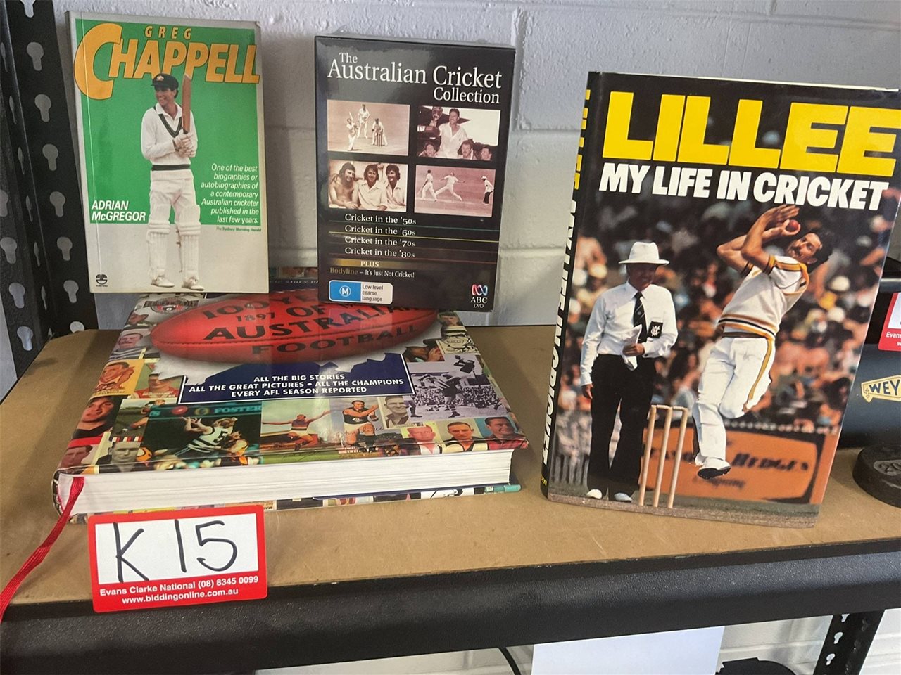 Cricket Collection DVDs, Greg Chappell Biography, Lillee Autobiography And 100 Years Of Australian Football Book