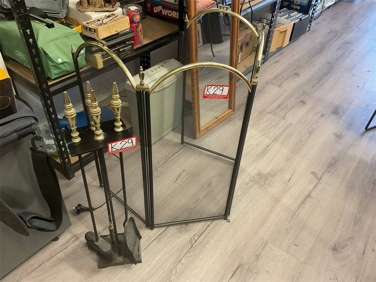 Fire Surround And Set Of Fire Irons