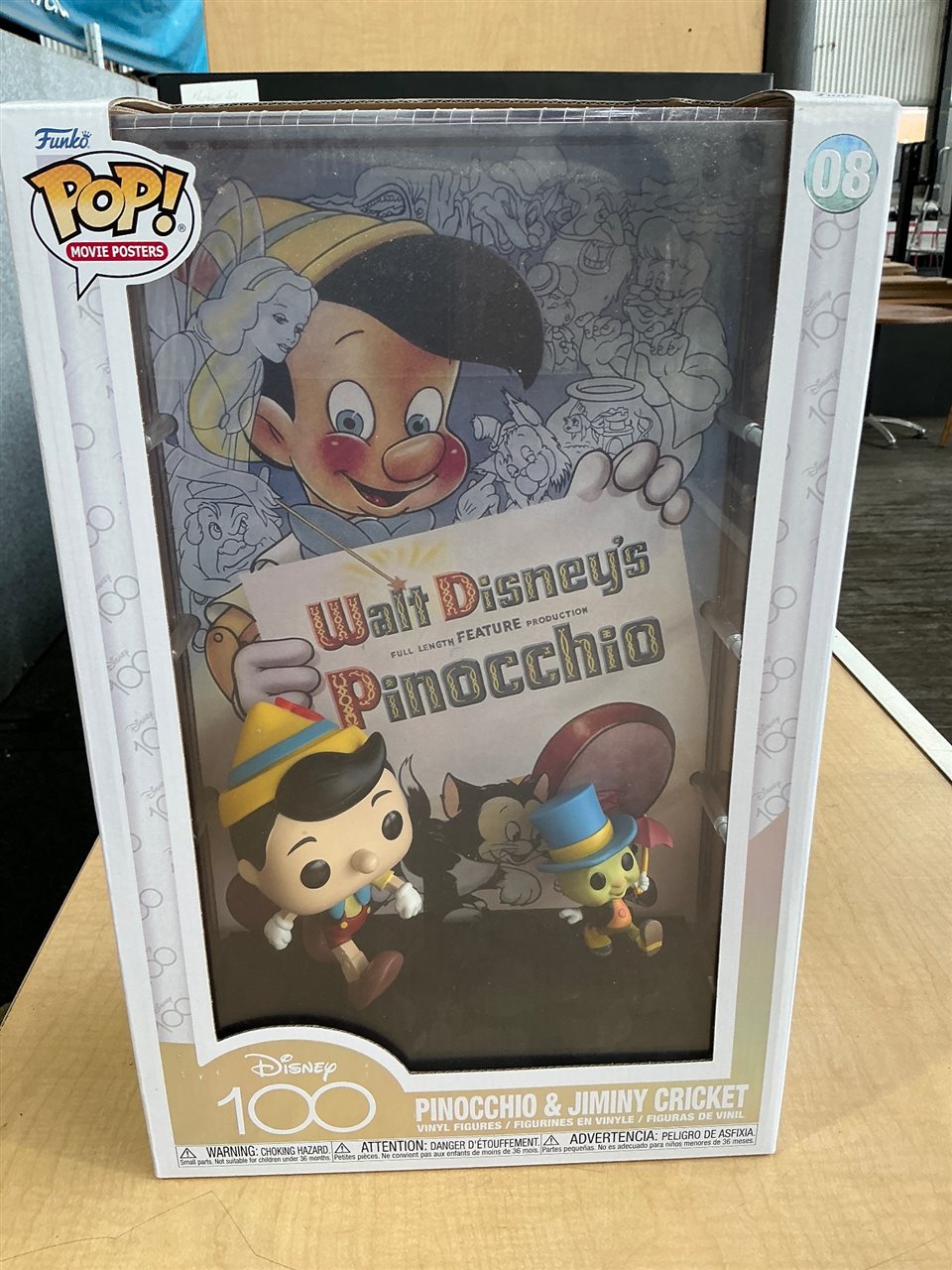 Funko Pop! Movie Posters #08 Pinocchio and Jiminy Cricket, Disney 100