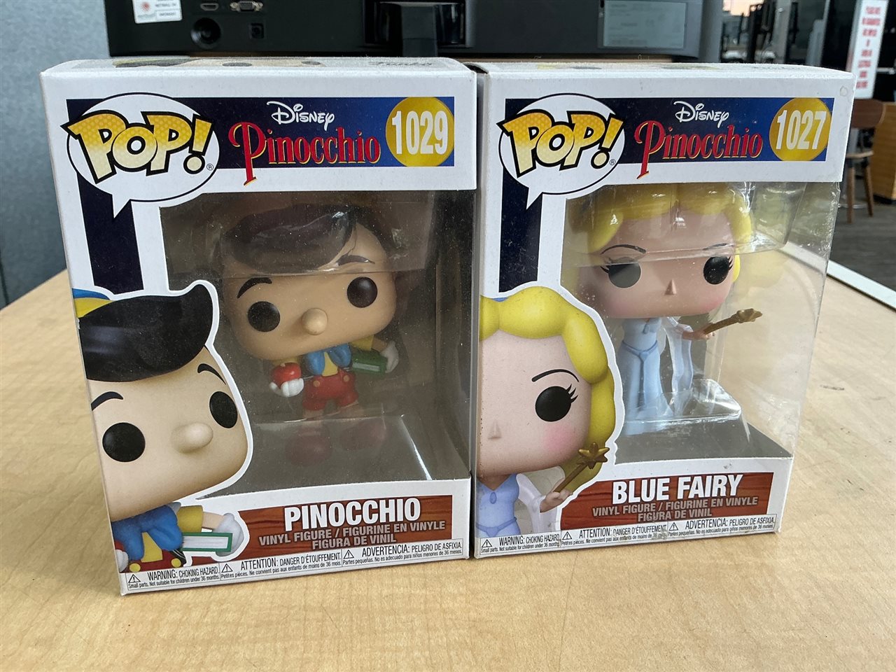 Funko Pop! Disney Pinocchio #1029 and Blue Fairy #1027