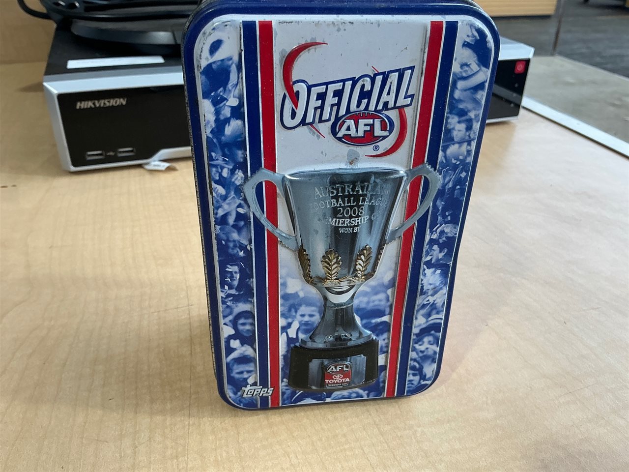 Topps Official AFL Tin with Quantity of Topps Chipz Collector Chips