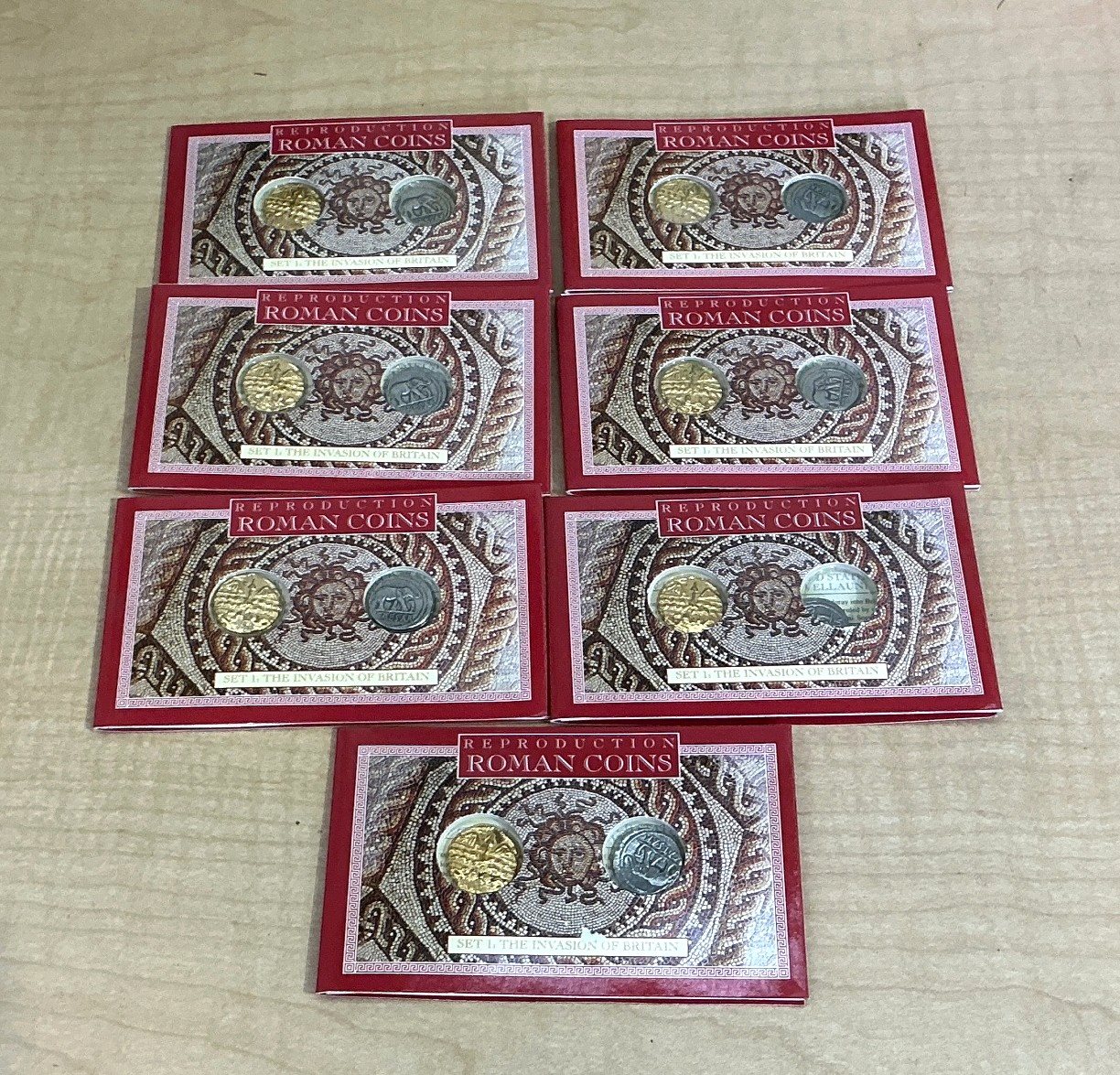 Reproduction Roman Coin Sets - The Invasion of Britain" (Qty 7)