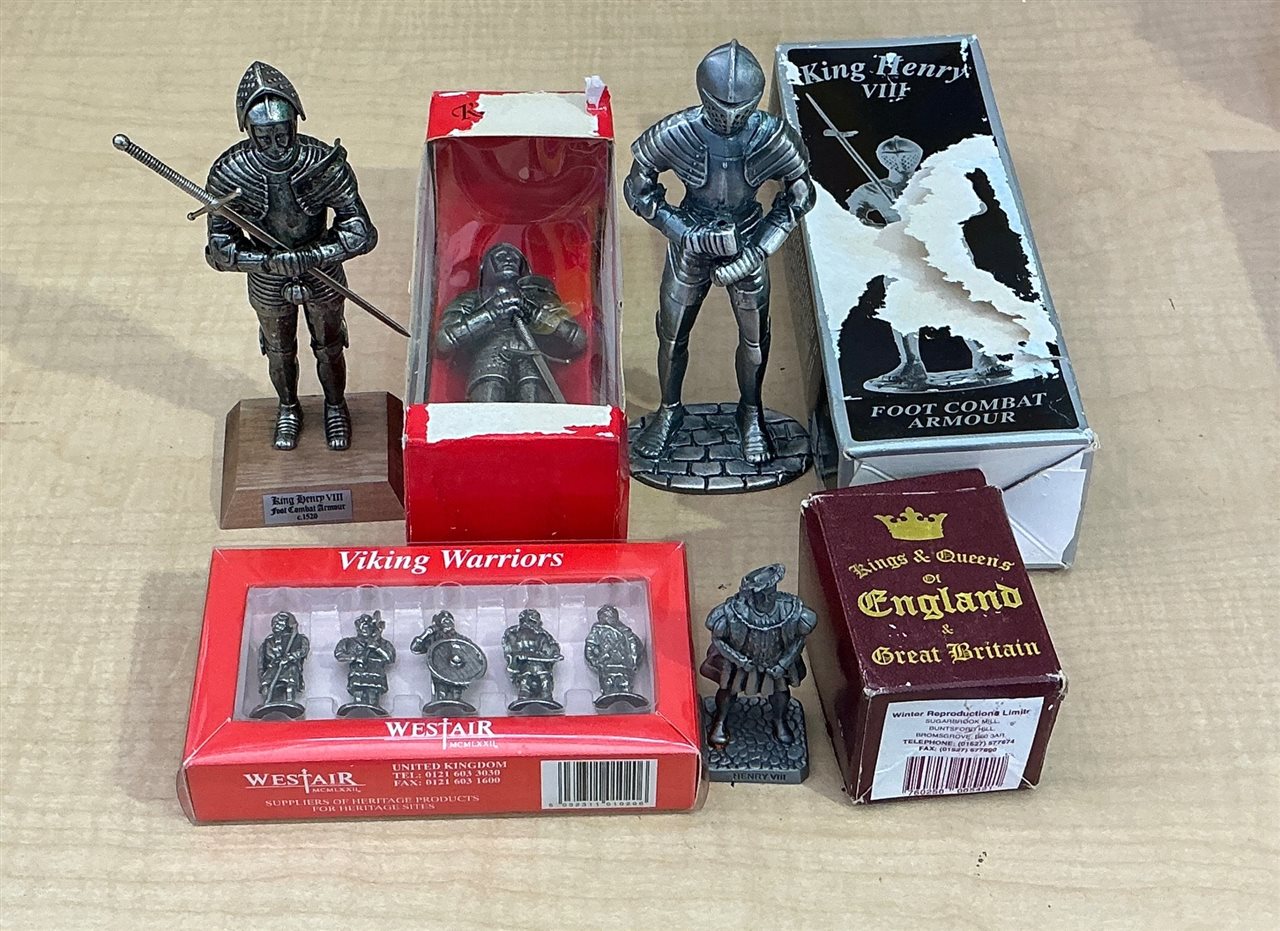 Collection of Metal Historical Figurines - Quantity of 6